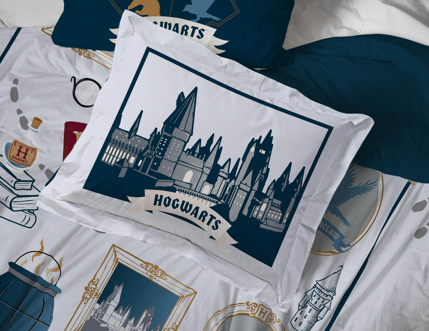 Jay Franco Kids Bed Set, Dark Grey, Harry Potter, 7 Piece Full