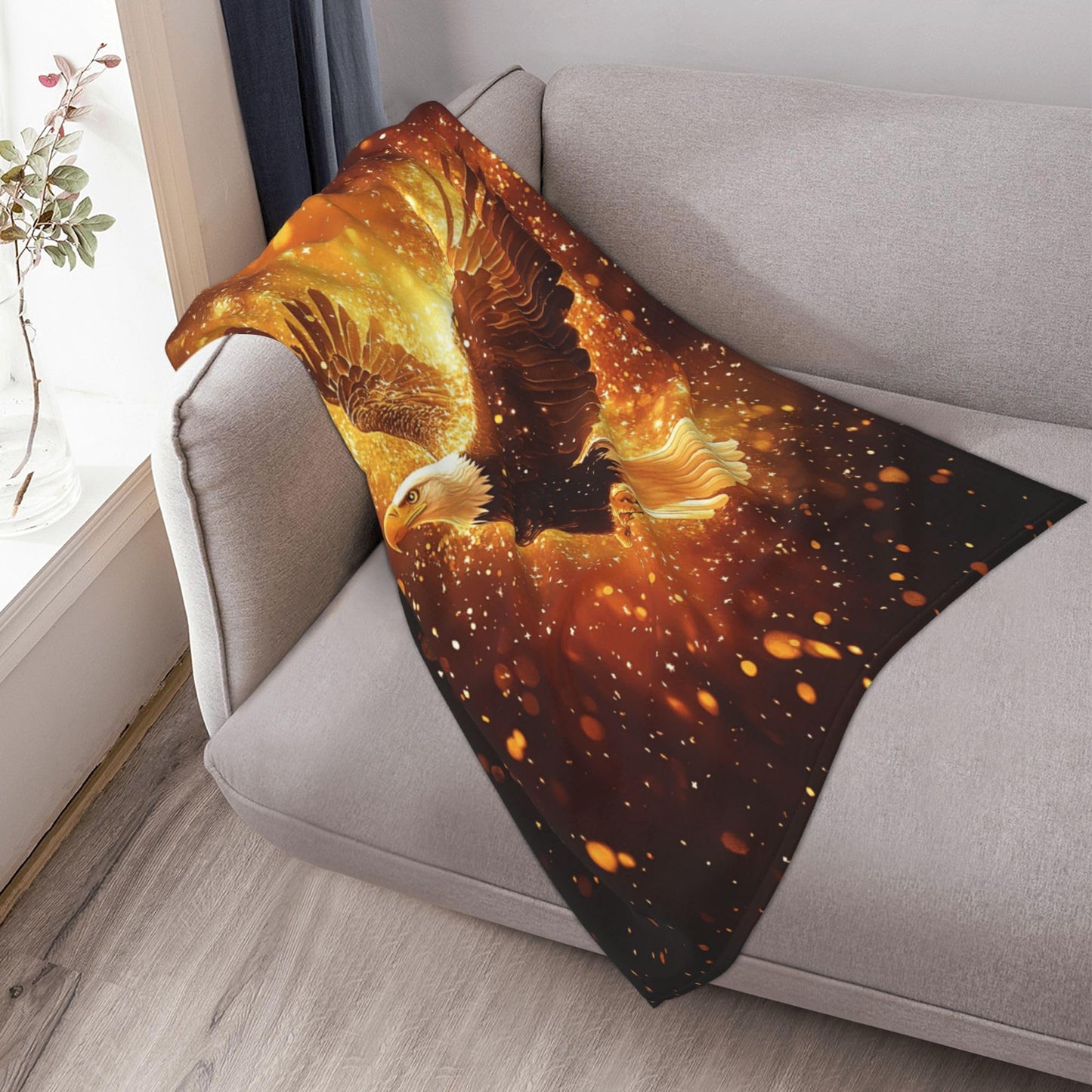 Eagle Throw Blanket Soft Warm Cozy Eagles Blankets Fuzzy Plush Fleece Eagle Blanket Gifts for Couch Bed Sofa Home Decor 40''X50''