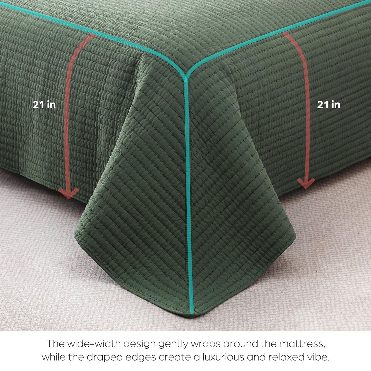 FDDX 100% Cotton Quilt Set Oversized King Size, 3-Piece Matelasse Bedspread Coverlet Set, Cozy Lightweight Quilted Bedding Set Comforter with 2 Shams in Geometric Pattern for All Season