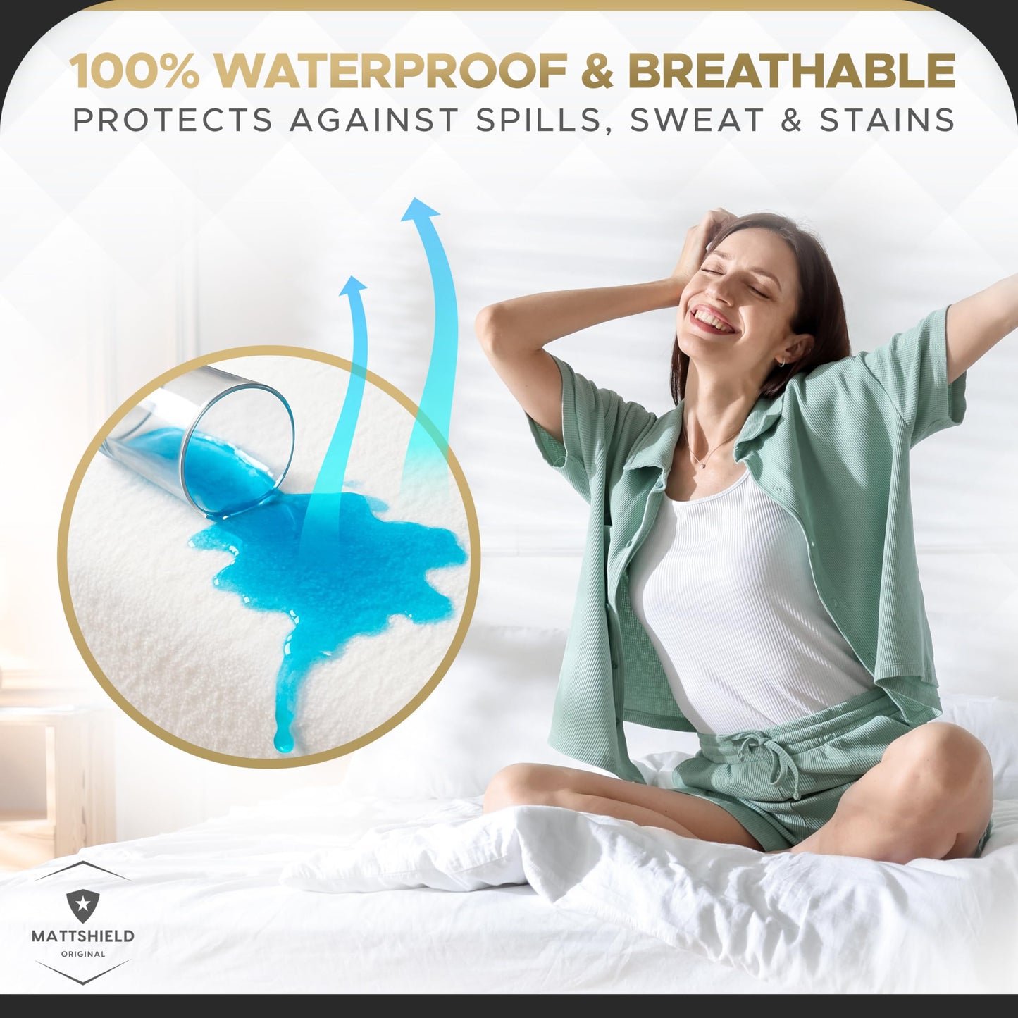 MATTSHIELD Ultimate 3-Piece Kit - Bed Bug-Proof Mattress Cover Full Size 100% Cotton Top + 2 Pillow Protectors with Zipper - 6 Sided Waterproof Encasement, Total Defense Kit