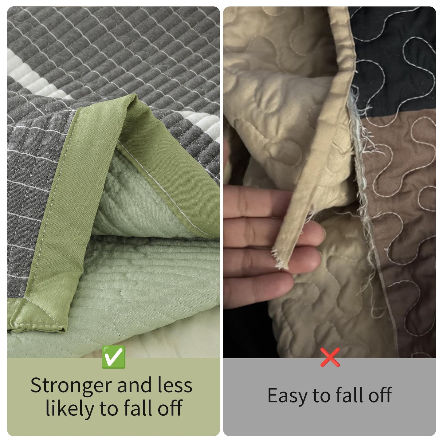 Yonvdns 3 Pieces 100% Cotton Quilt Set Twin Size,Hypoallergenic for Sensitive Skin,Lightweight All Season Coverlet Set, No Clumping After Wash,Anti-Static(Nordic Grey, 90"x78")