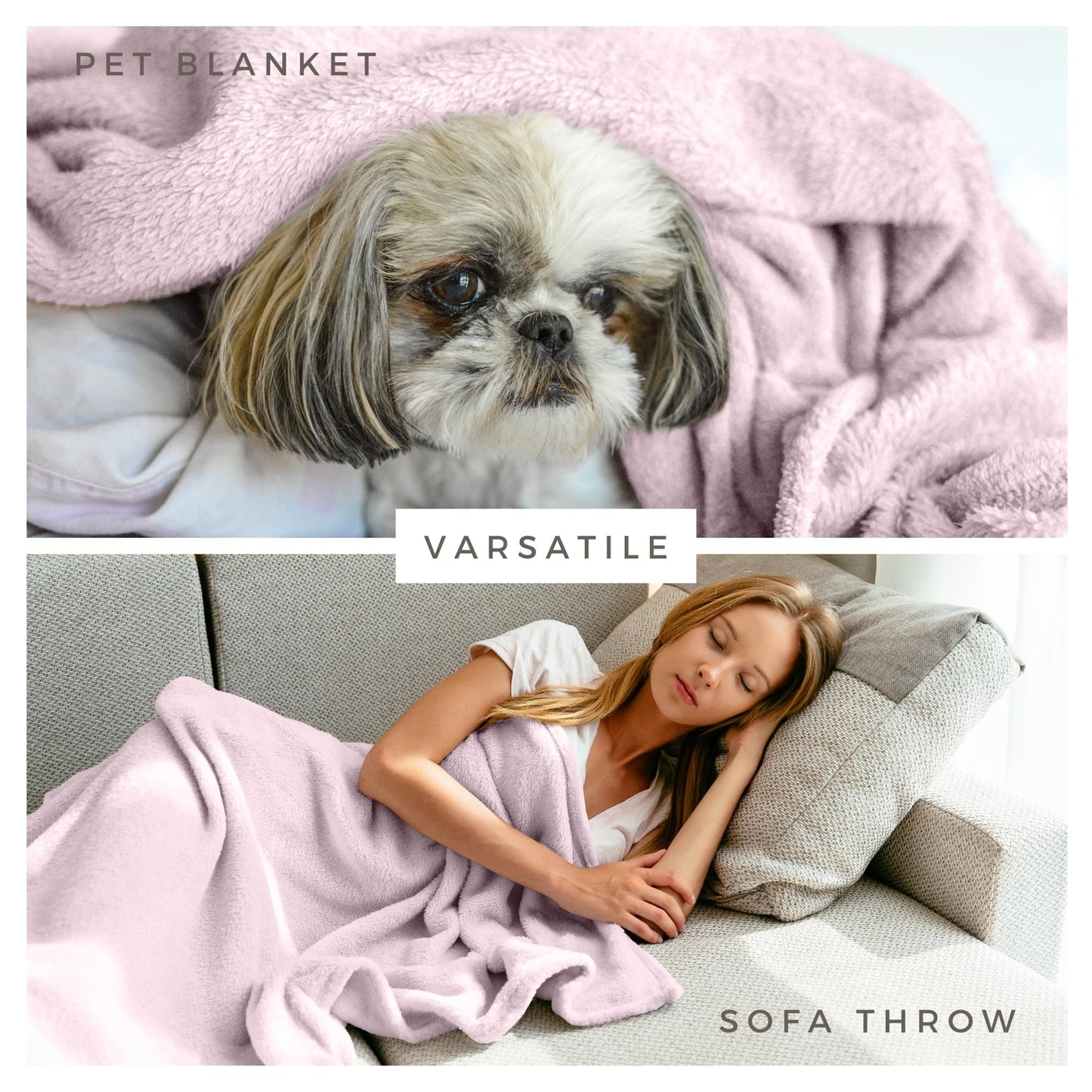 Throw Blanket for Couch - Lightweight Breathable Warm Cozy Soft Blanket for Sofa - Cradel Pink - 50x60 Inches
