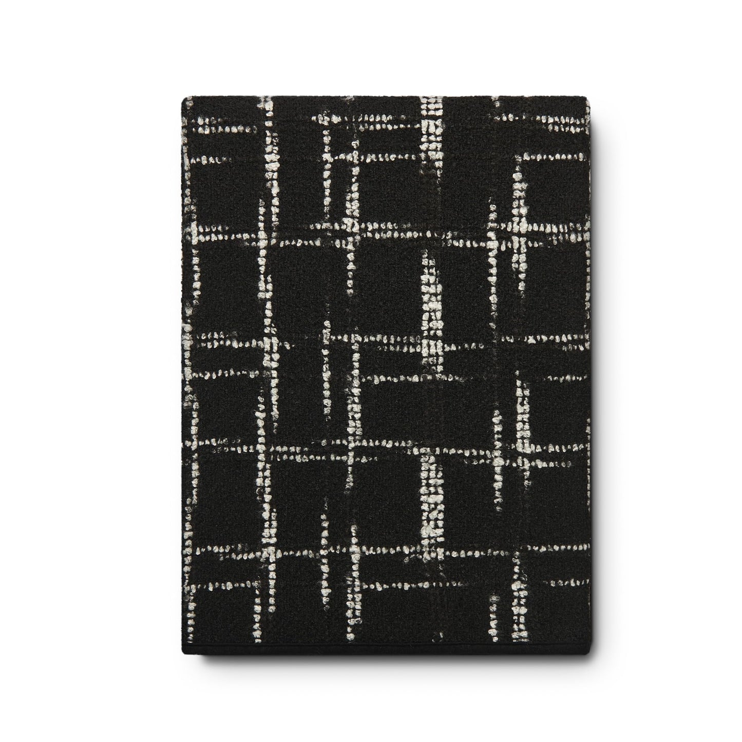 Crumbs Home Modern Decorative Throw Blanket for Couch, Sofa, Bed, Black Beige Embroidered Irregular Lines, 55"x60"