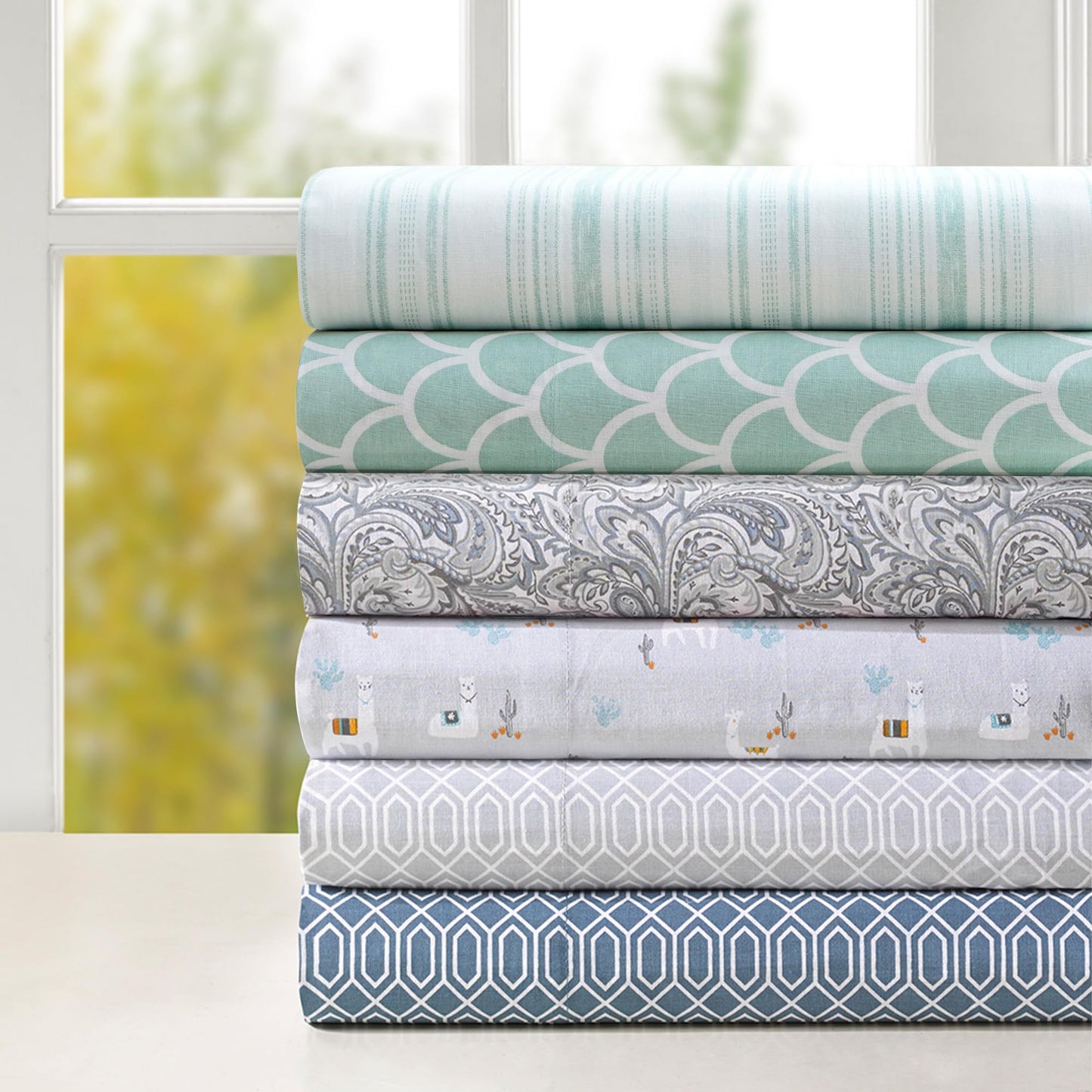 Comfort Spaces 100% Cotton Sheet Set Breathable, Lightweight, Soft with 14" Elastic Pocket Fits up to 16" Mattress, All Season Cozy Bedding, Matching Pillow Case, King Scales 4 Piece