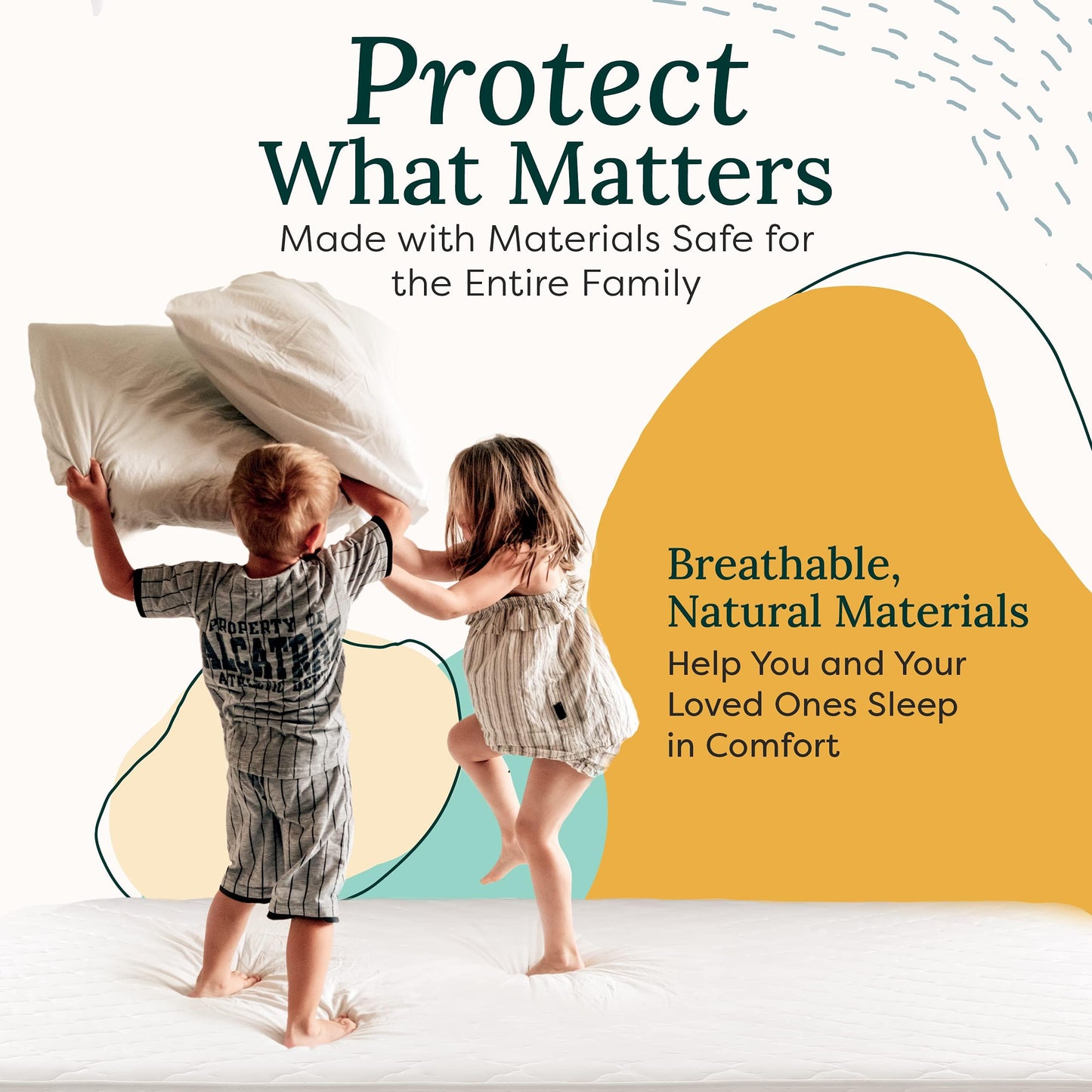 Quilted Fitted Queen Mattress Pad Cover - Cooling Bed Topper & Waterproof Protector w/Deep Pockets 60x80 inches