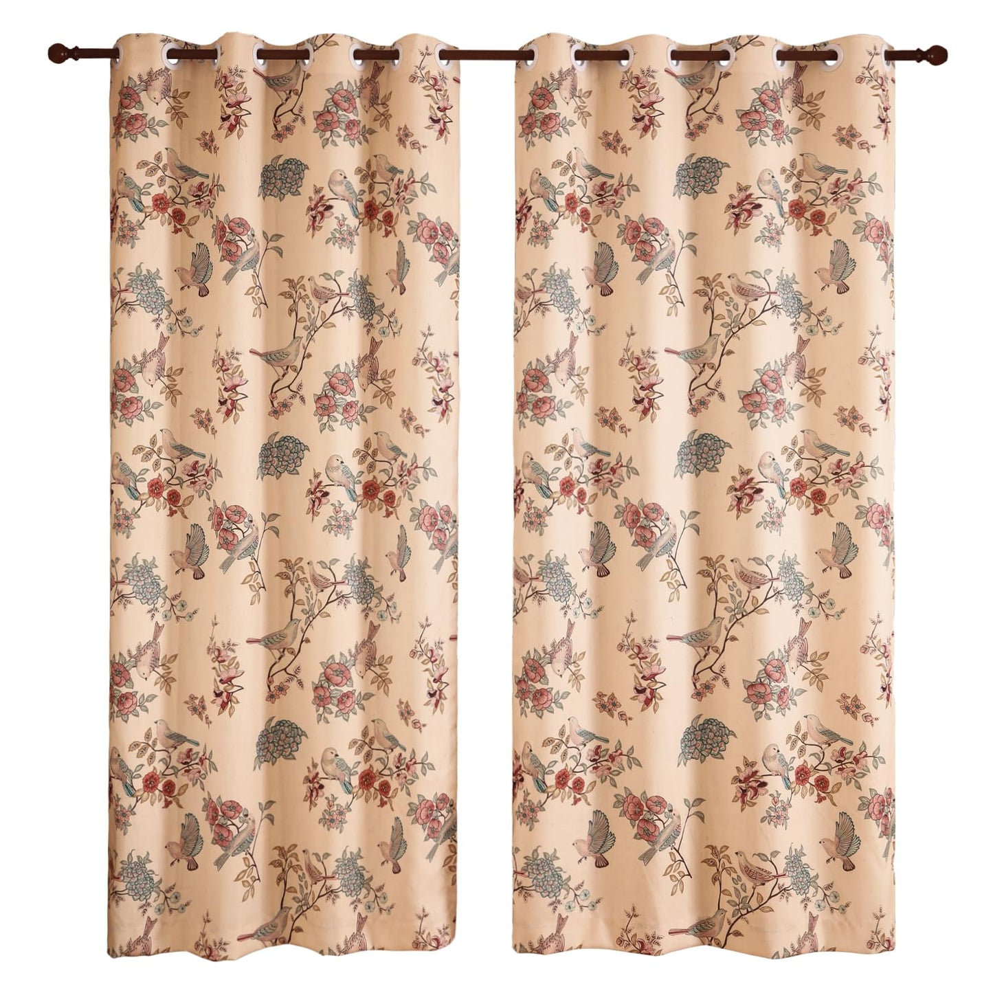patdrea Designer Vintage Linen Curtains Set of 2 Panels,53"x79"-Kulom
