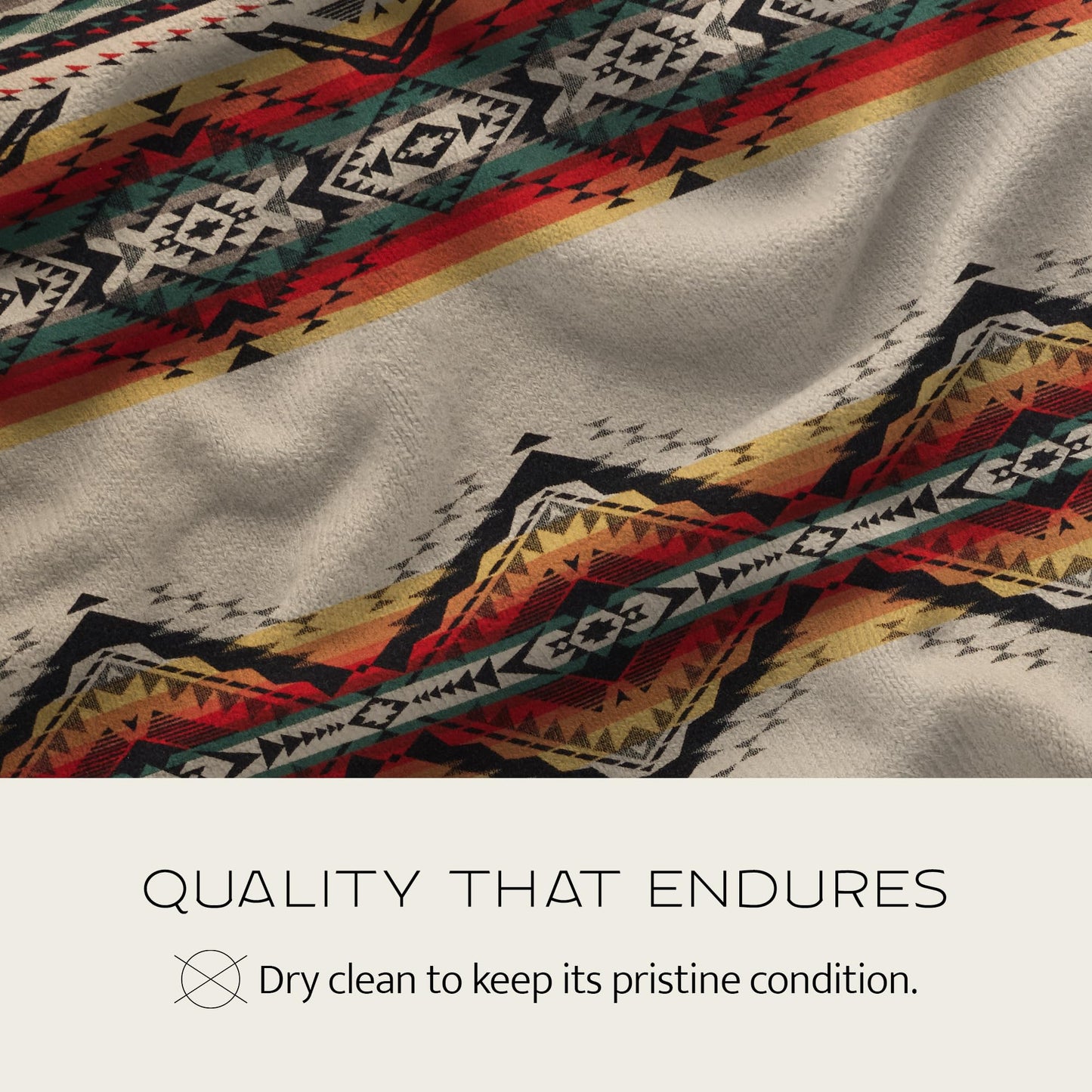 Pendleton Jacquard Unnapped Twin Blanket 64" x 80" - Heirloom Quality Virgin Wool, Reversible, Reinforced Ultrasuede Binding, Made in USA - Bridger Creek