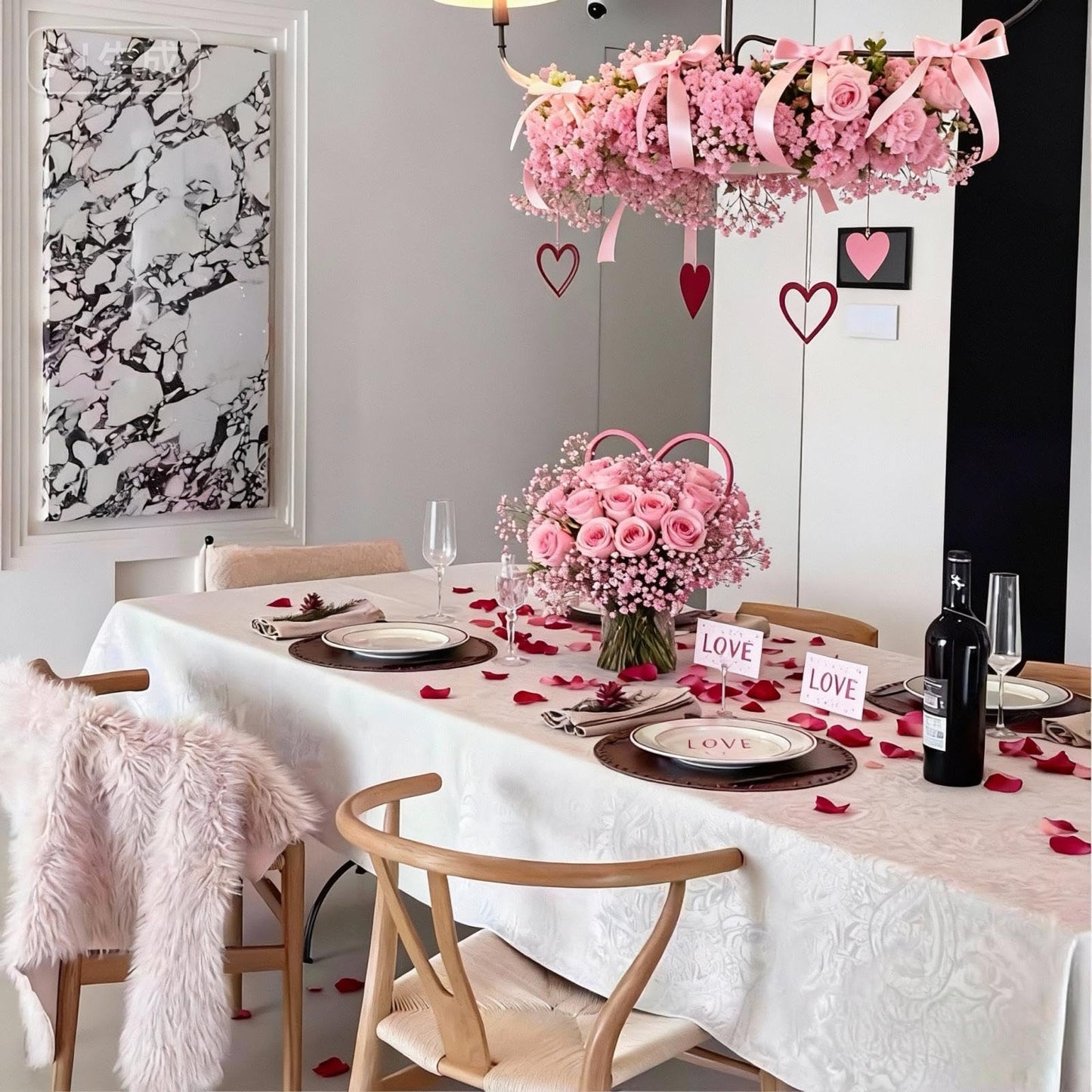 ZIWUROAD Jacquard Rectangle Tablecloth, Floral Design Thick Kitchen Dining Table Cloth, Waterproof Wrinkle Free Decorative Fabric Table Cover for Outdoor and Indoor, 84x60 Inch Milky White