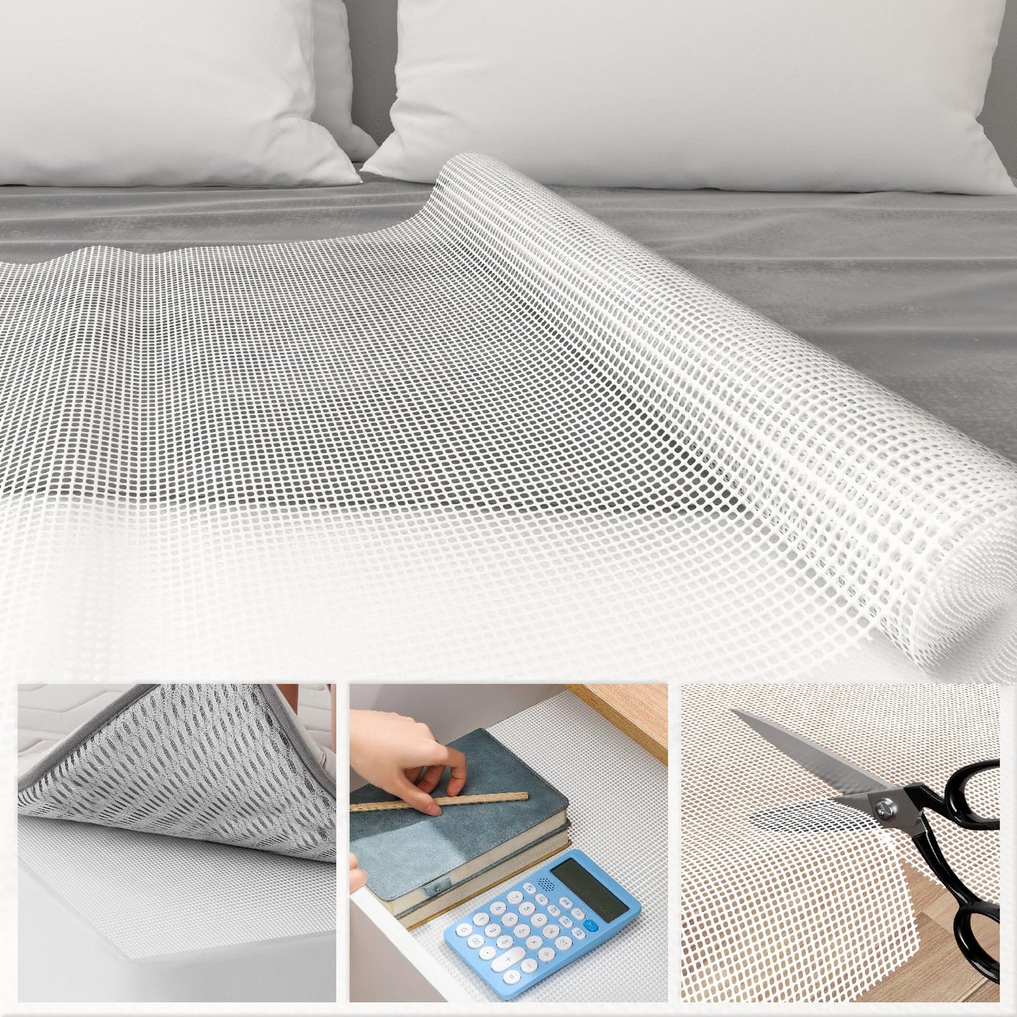 Comfypad Silicone Mattress Gripper Twin, 36 x 72 in, Non-Slip Breathable Grip Liner Mat, Slide Stopper, Keep Mattress from Sliding for Bed, Sofa, Couch, Chair Cushion
