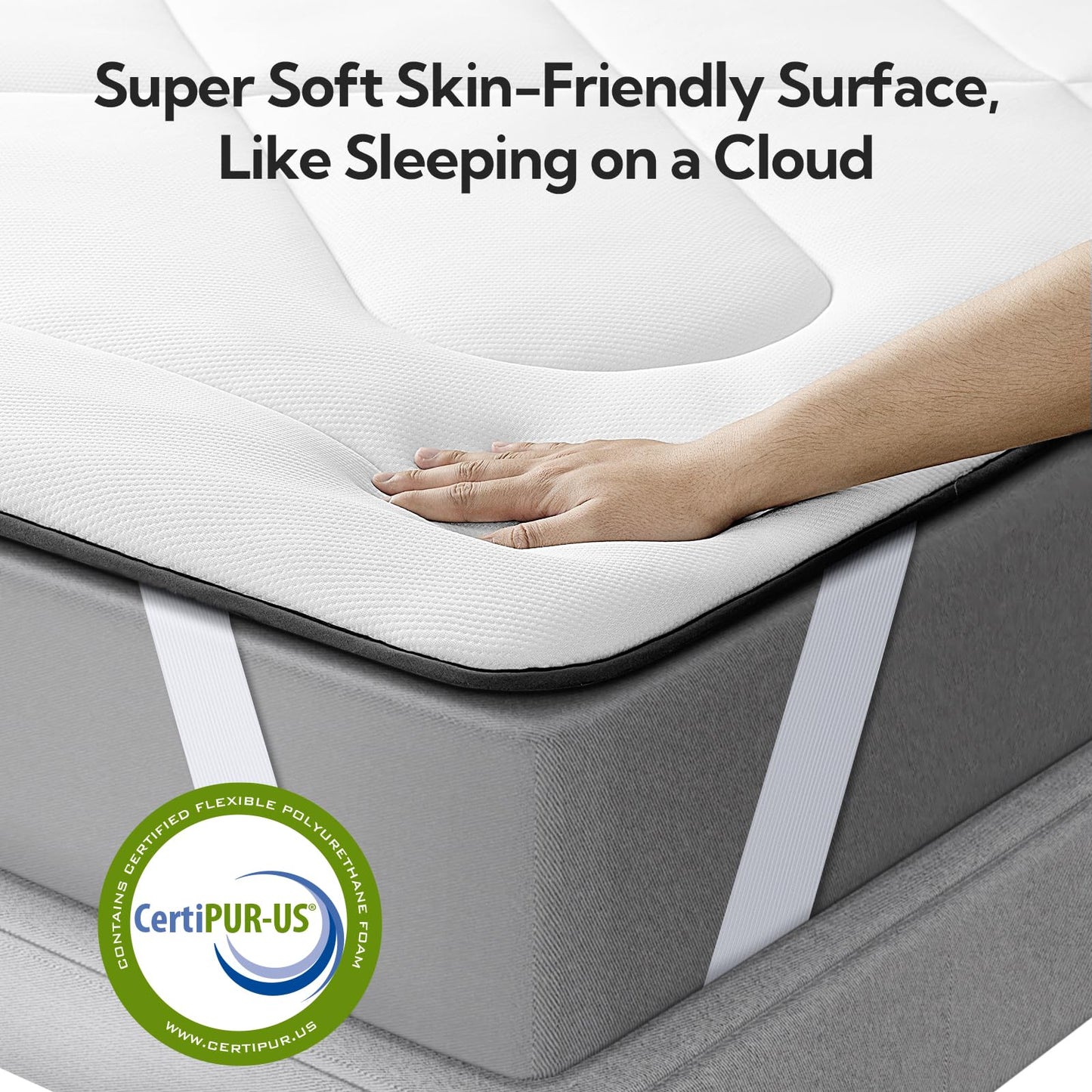 Maxzzz Twin Mattress Pad, Pillow Top Twin Mattress Protector for 8-23'' Mattress, White