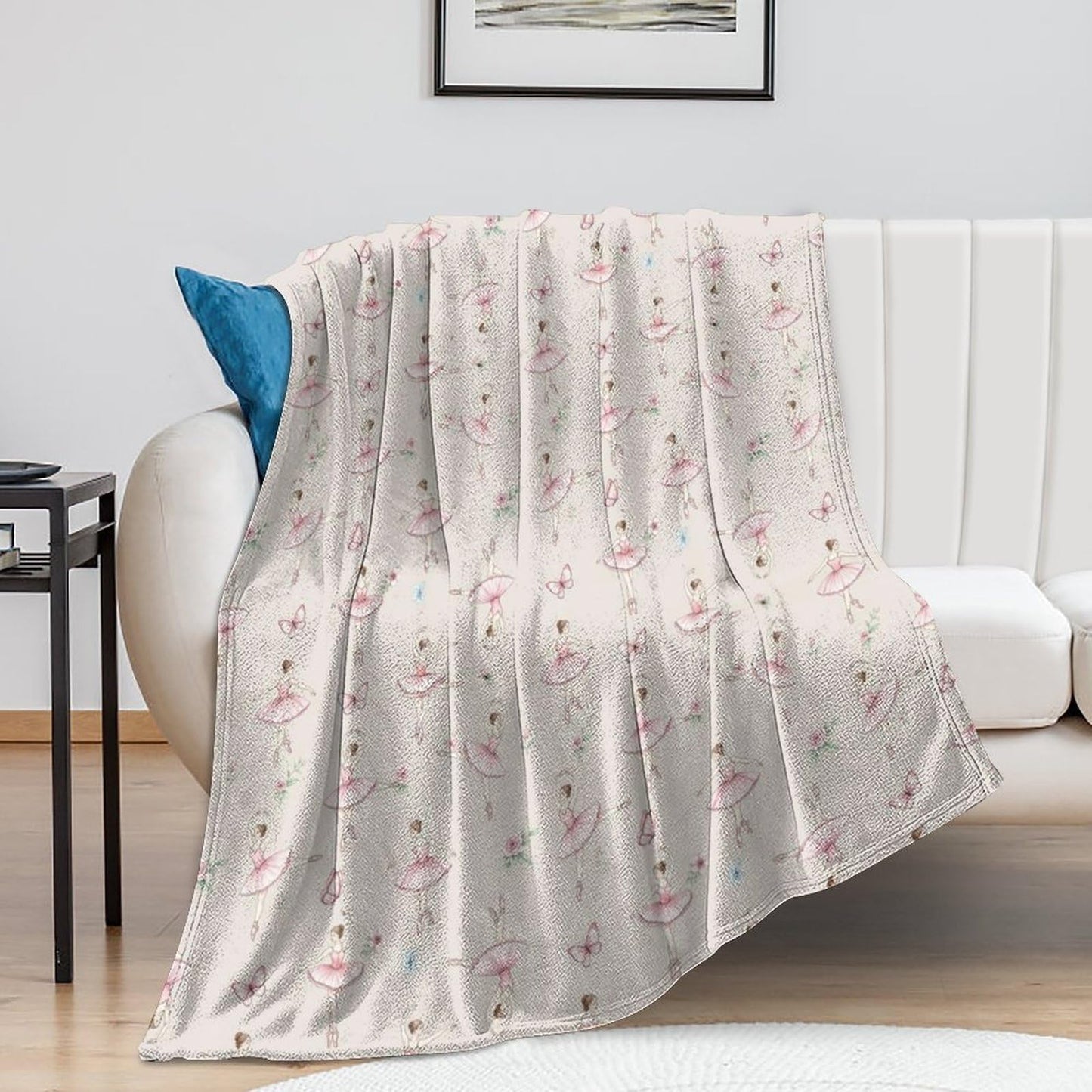 Fashion Home Decor Soft Throw Blanket, Cozy Warm Blanket for Bed, Sofa and Couch Compatible with Dance Girl Women Ballet