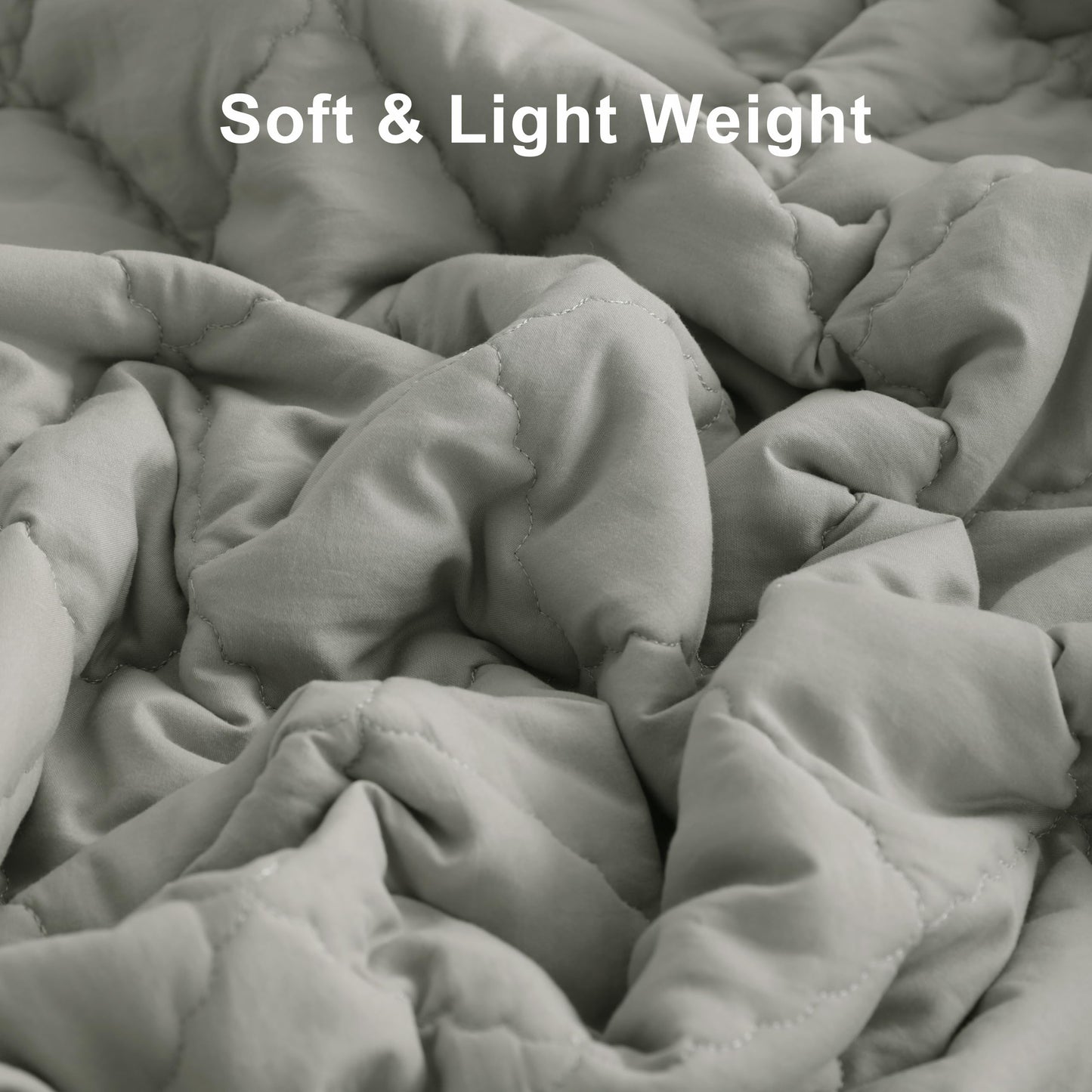 BEDSUM Toddler Comforter, Brushed Microfiber Crib Blanket - All Season Quilted Down Alternative Nursery Bedding - Lightweight Baby Blanket for Stroller & Nap, 39x47, Smoke Grey