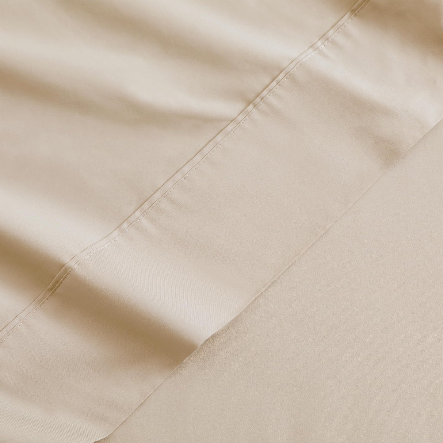 Flat Sheet Only 2 Pack,TwinXL Size 400 Thread Count 100% Egyptian Cotton Flat Sheet - Wrinkle, Fade, Stain Resistant (Beige,TwinXL,2Pack)