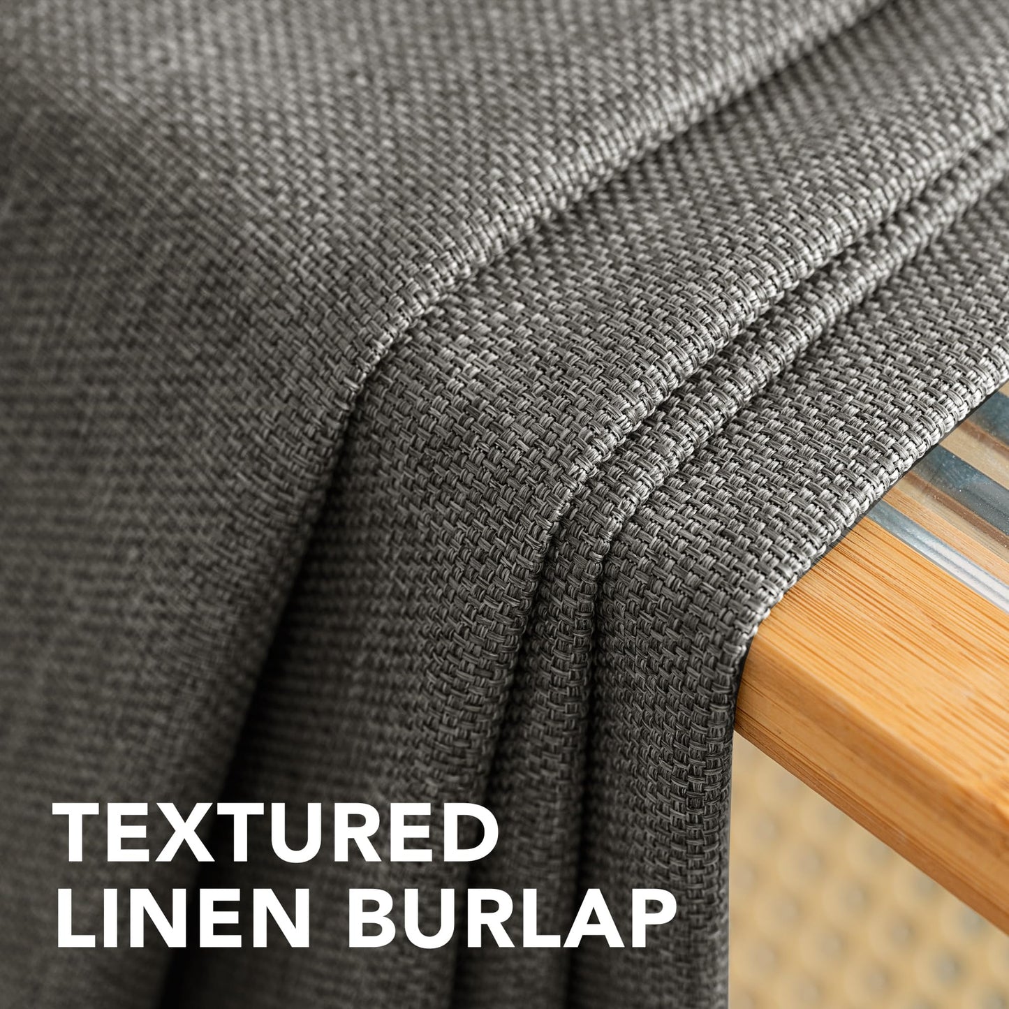 H.VERSAILTEX Linen Blackout Curtain 63 Inches Long for Bedroom/Living Room Thermal Insulated Grommet Linen Curtain Drapes Primitive Textured Burlap Effect Window Drapes 1 Panel - Heather Taupe Gray