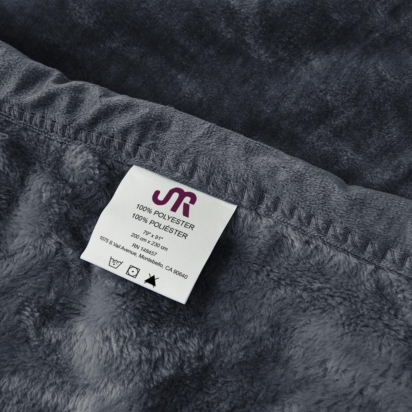 JYK Korean Style Mink Fleece Blanket Queen 3.5 LB, 1 Ply Extra Soft,Lightweight Flannel Blanket,Breathable Plush Fuzzy Cozy Queen Blanket for Couch Sofa Bed Camping 79x91 Inches, Dark Grey