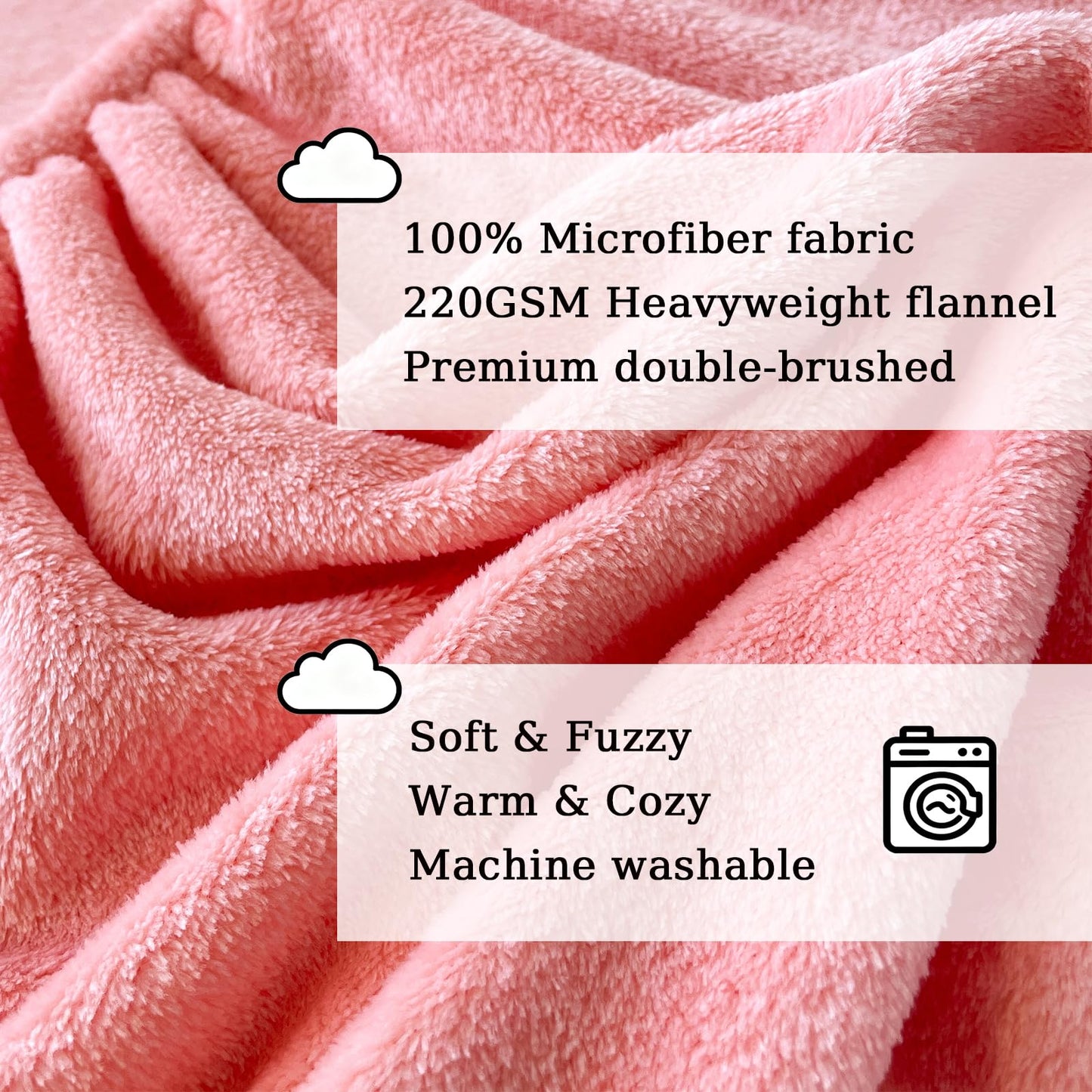 MorroMorn Luxury Plush Fleece Fitted Sheet Sets with 20" Deep Pocket for Thick Mattresses 360° Snug Fit Non-Slip, Ultra Soft 3-Piece Bedding Set Cozy Warm for Cold Sleepers (Pink, Twin)