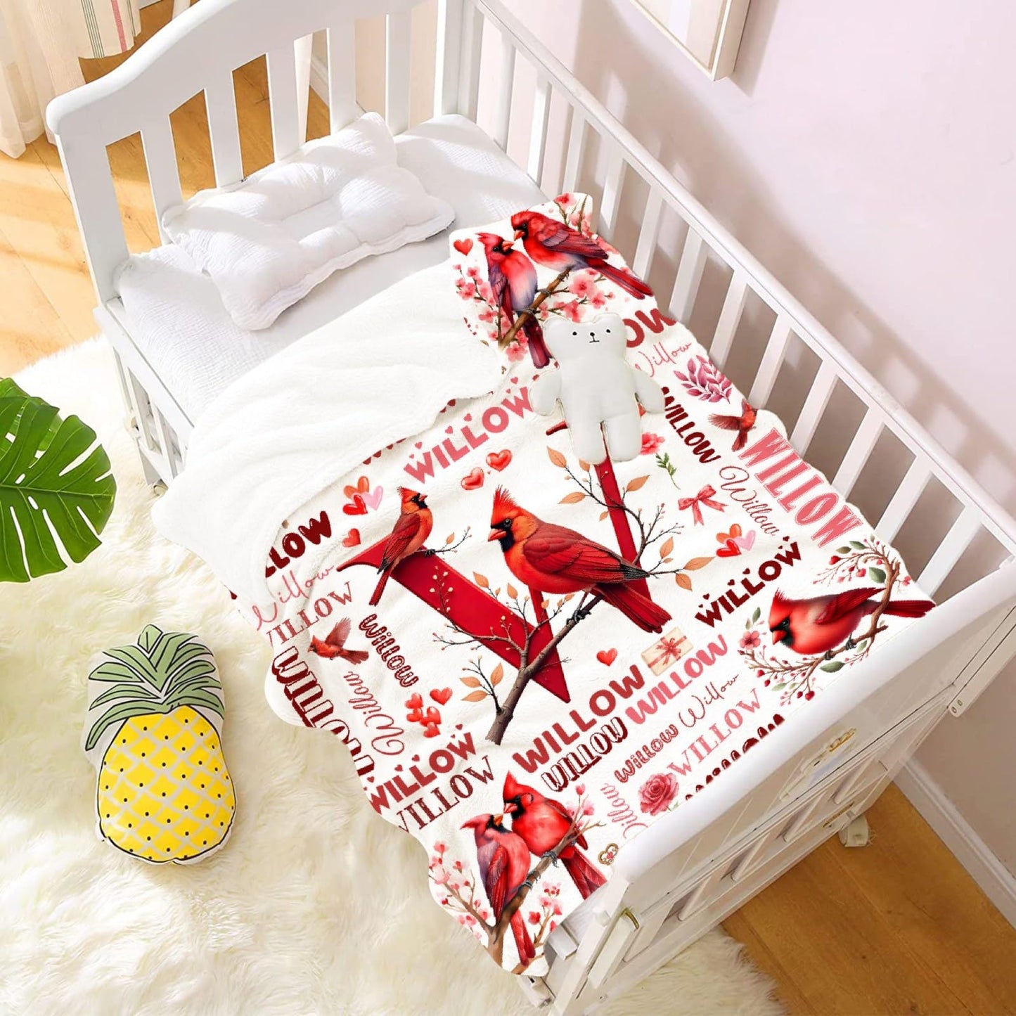 Custom Valentine's Day Blanket,Personalized Couple Gifts for Boyfriend Girlfriend,Soft Flannel Throw for Bed Sofa,Lightweight,40 x 30in