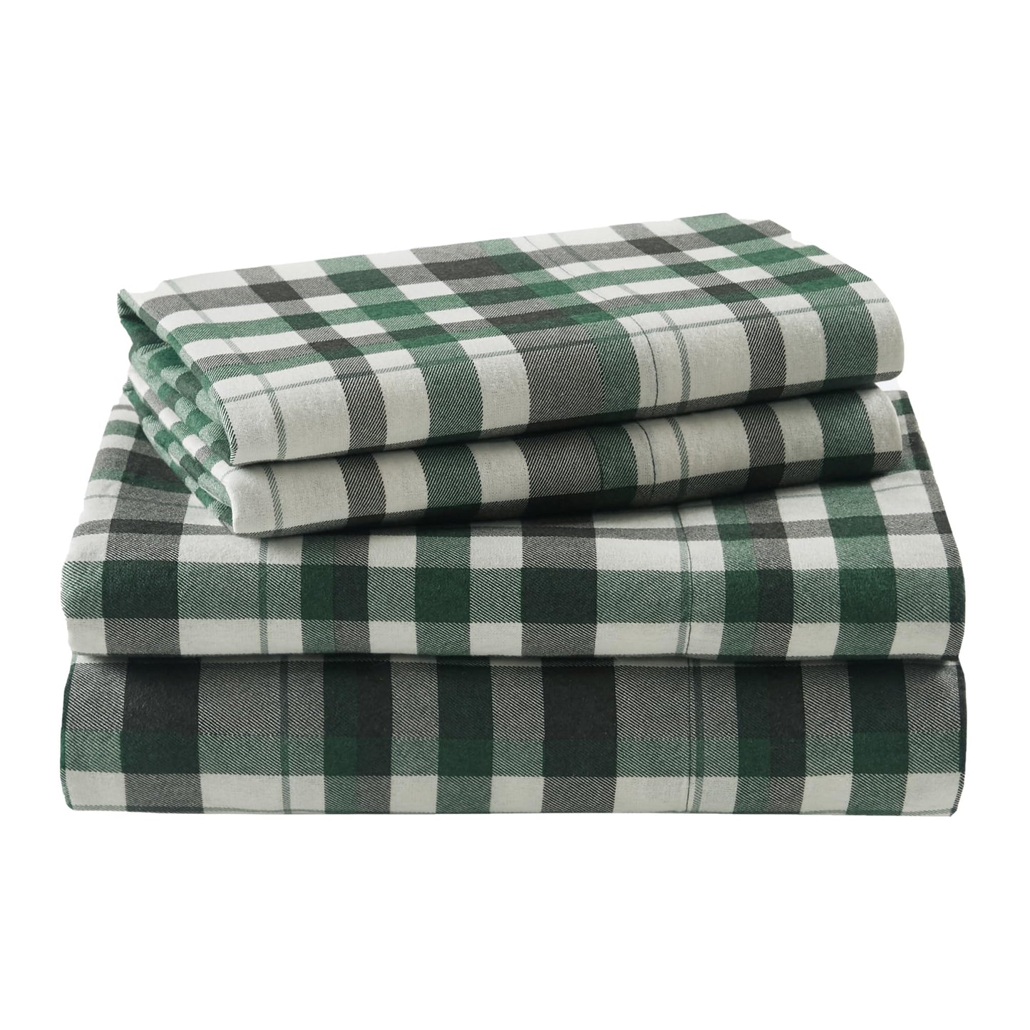Woolrich Cotton Sheet Set Cottage Charms Print, 100% Cotton Flannel Sheets Warm & Fuzzy Bedding Set Queen Size Sheets, Fitted Pocket Fits Up to 14" Mattress, Queen Finton, 4 Piece