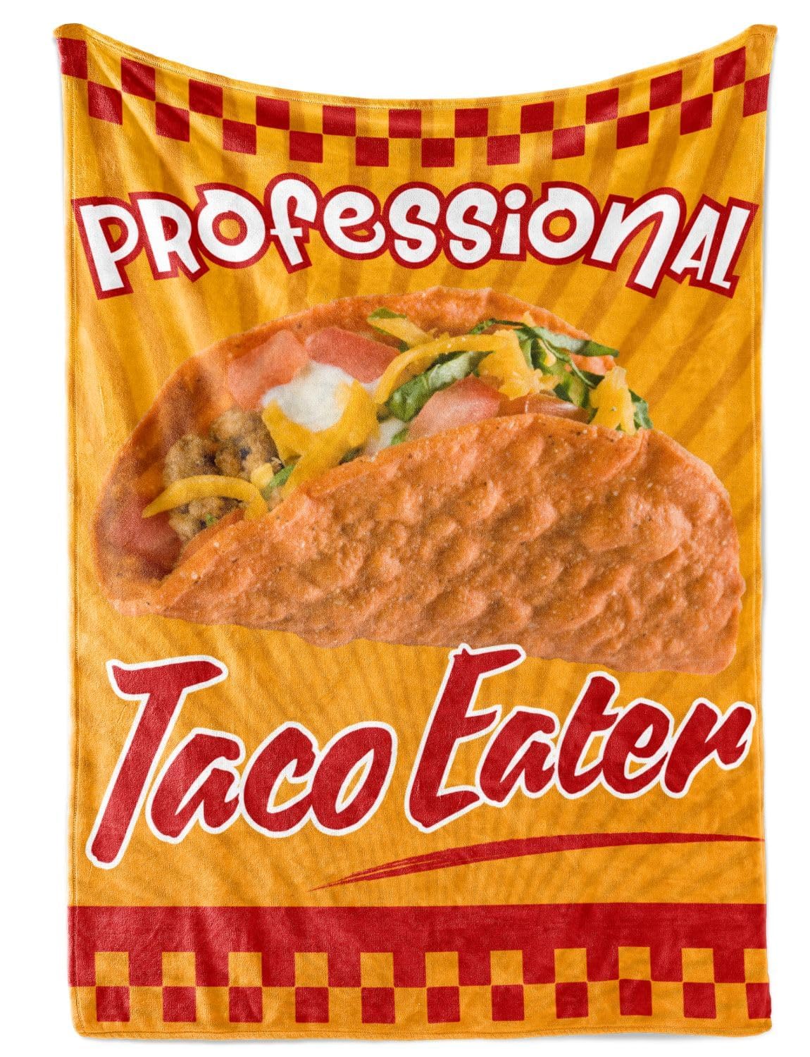 Taco Gifts for Women, Girls, Men, Mexicans, Taco Lovers, Taco Themed Blanket Throw 50x65 Inches