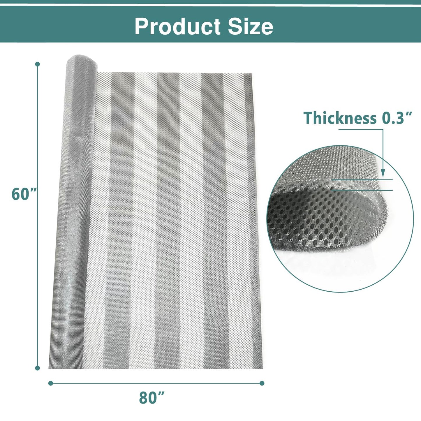Livemy Queen Size RV Mattress Underlay Moisture Barrier, Breathable RV Under Mattress Ventilation, 3D Air Meshfiber Under Mattress Pad Keeps Beds Dry for Campers (80'' x 60'') (Whte, Queen)