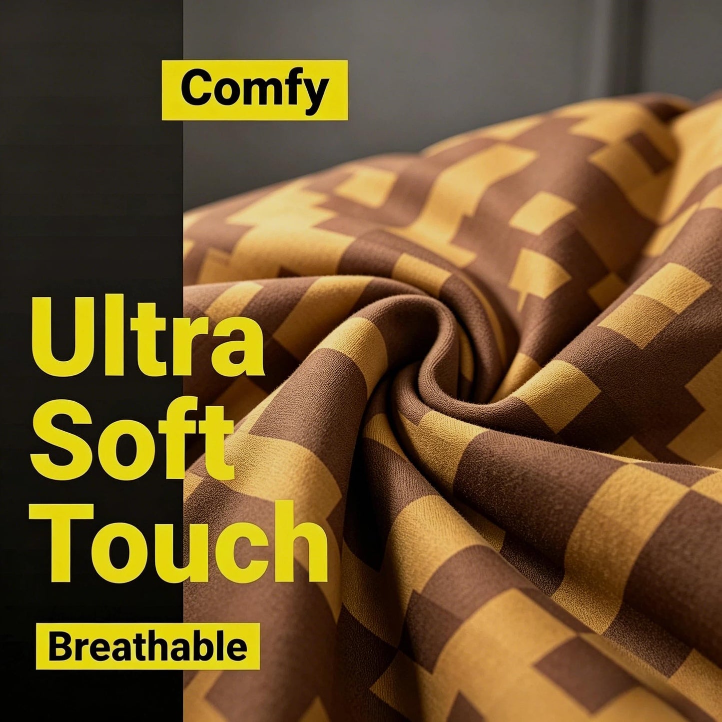 Feelyou Pixel Theme Comforter Set with Sheets 7 Piece Twin Size Geometric Square Bed in a Bag Kids Boys Girls Gamer Bedding Set Mosaic Bedroom Decor Brown Breathable Soft Lightweight Microfiber