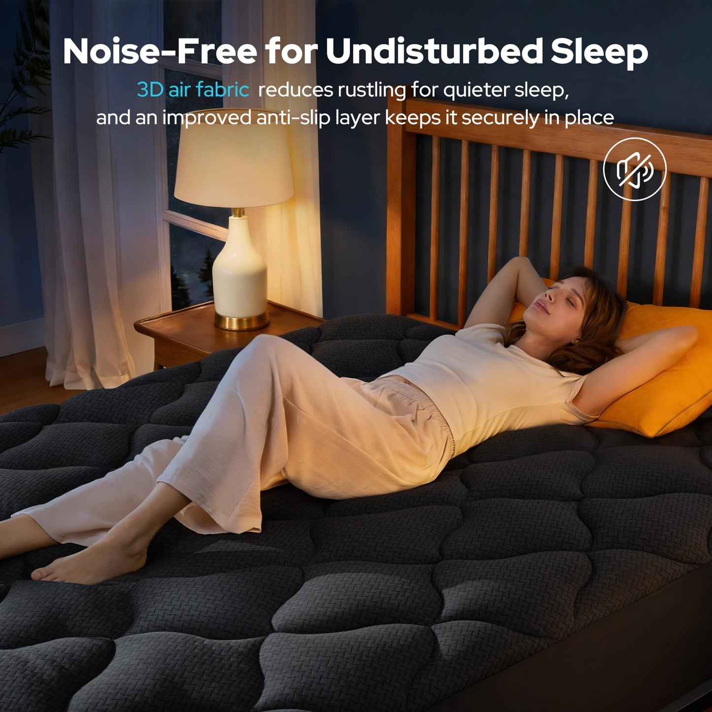 BEDLORE Waterproof Queen Mattress Pad, Breathable Mattress Protector with 6-18 Inch Deep Pocket, Quilted Fitted Mattress Topper Bed Cover, Noiseless & Machine Washable