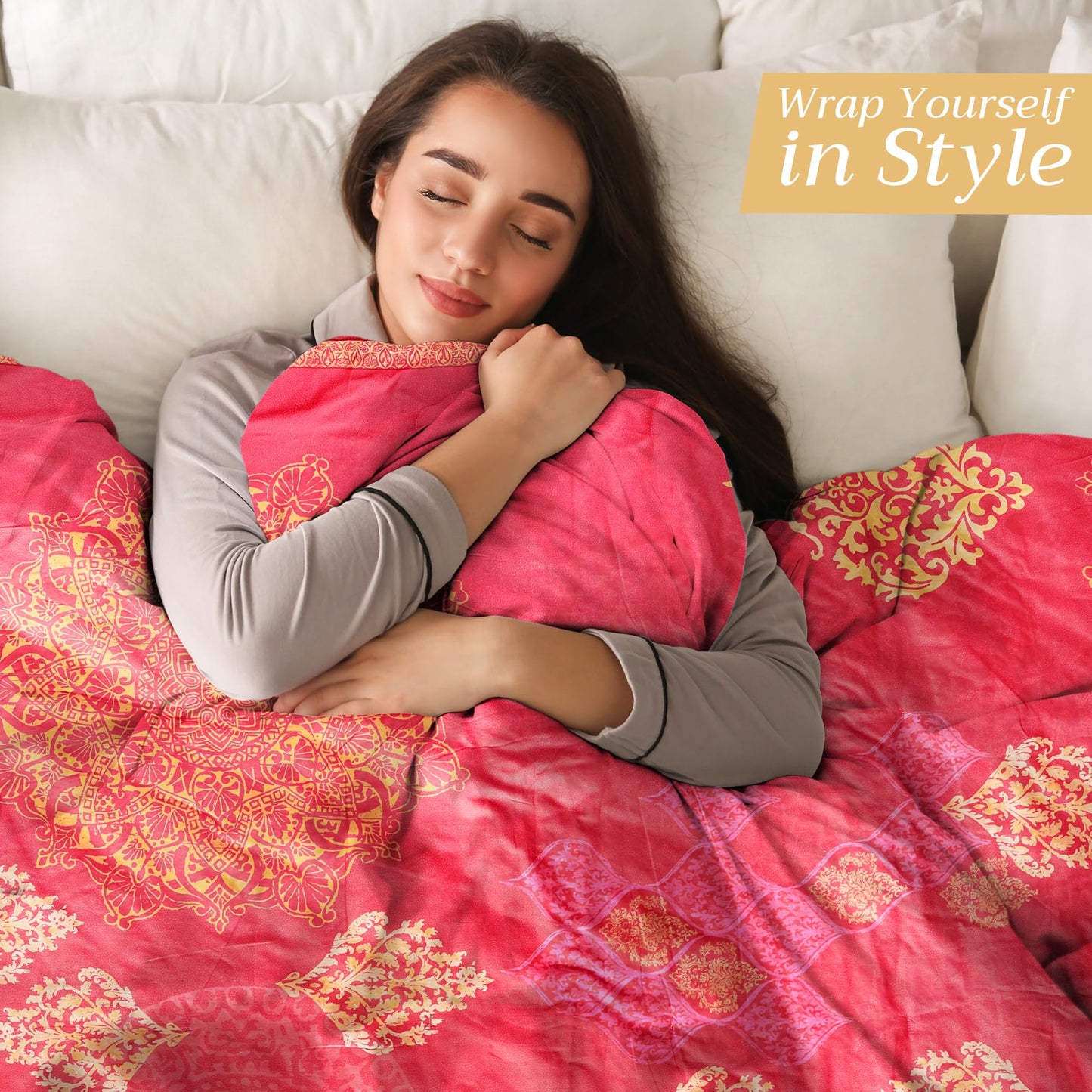 Maison d' Hermine Throw Blanket for Couch Lightweight Soft Warm Breathable Cotton Throw Blankets for Bed Girls Boys Women Men Gifts Sofa Travel Living Room Spring Summer (Versailles, 60" X 80")