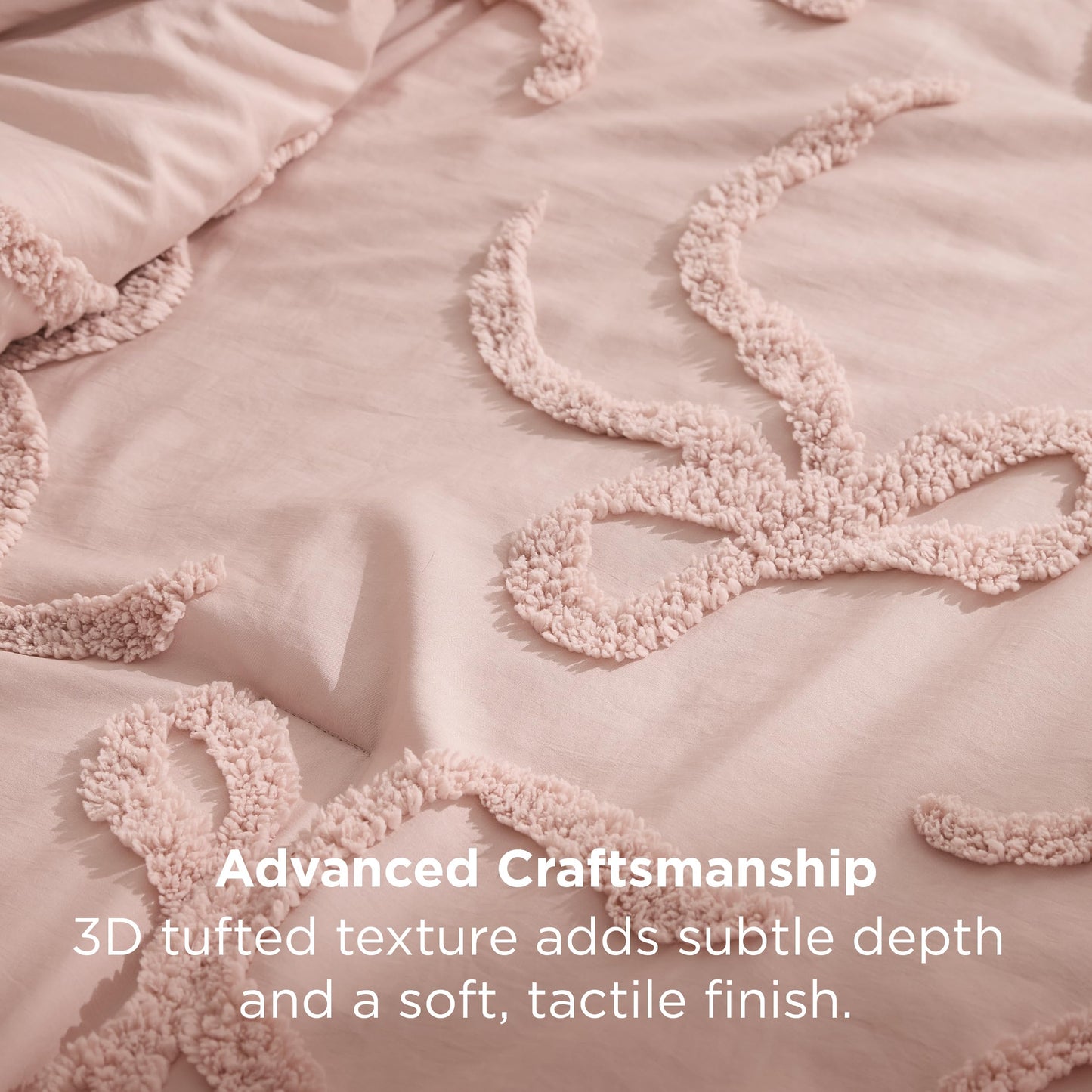 Bedsure Tufted Rose Pink King Comforter Set, GentleSoft™ 3 Pieces Bow Cute Bedding Pink Room Decor, Gifts for Girls Teens Women, All Seasons, 1 Bed Comforter, 2 Pillow Shams, 104x90 Inches