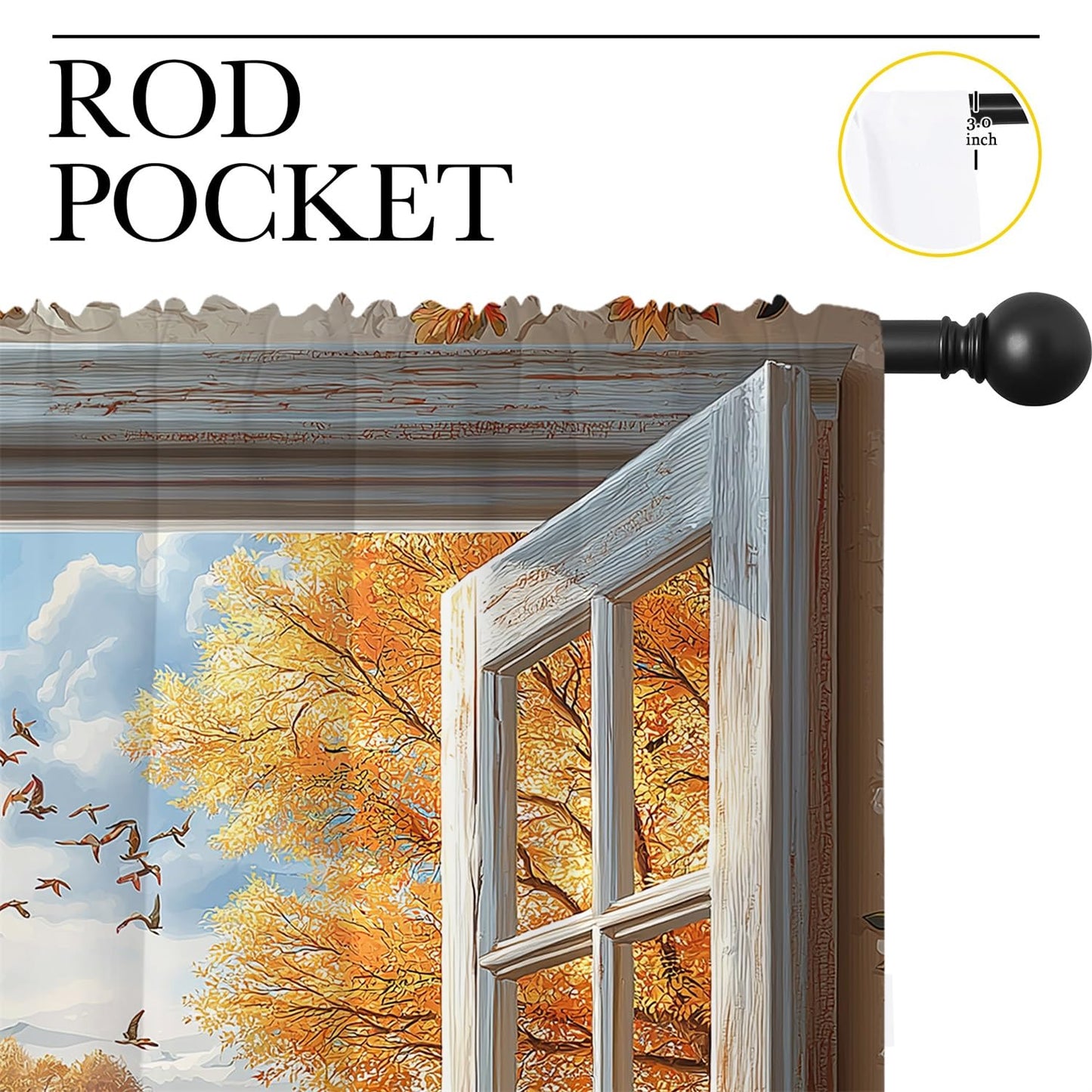 Farm Horse Boy Girls Blackout Curtains,Rustic Sunset Nature Scenery Western Country Farmhouse Barn Cabin, 2 Panel Rod Pocket Thermal Insulated Drapes for, Living, Kids Teen Room Deco 42x63 inch