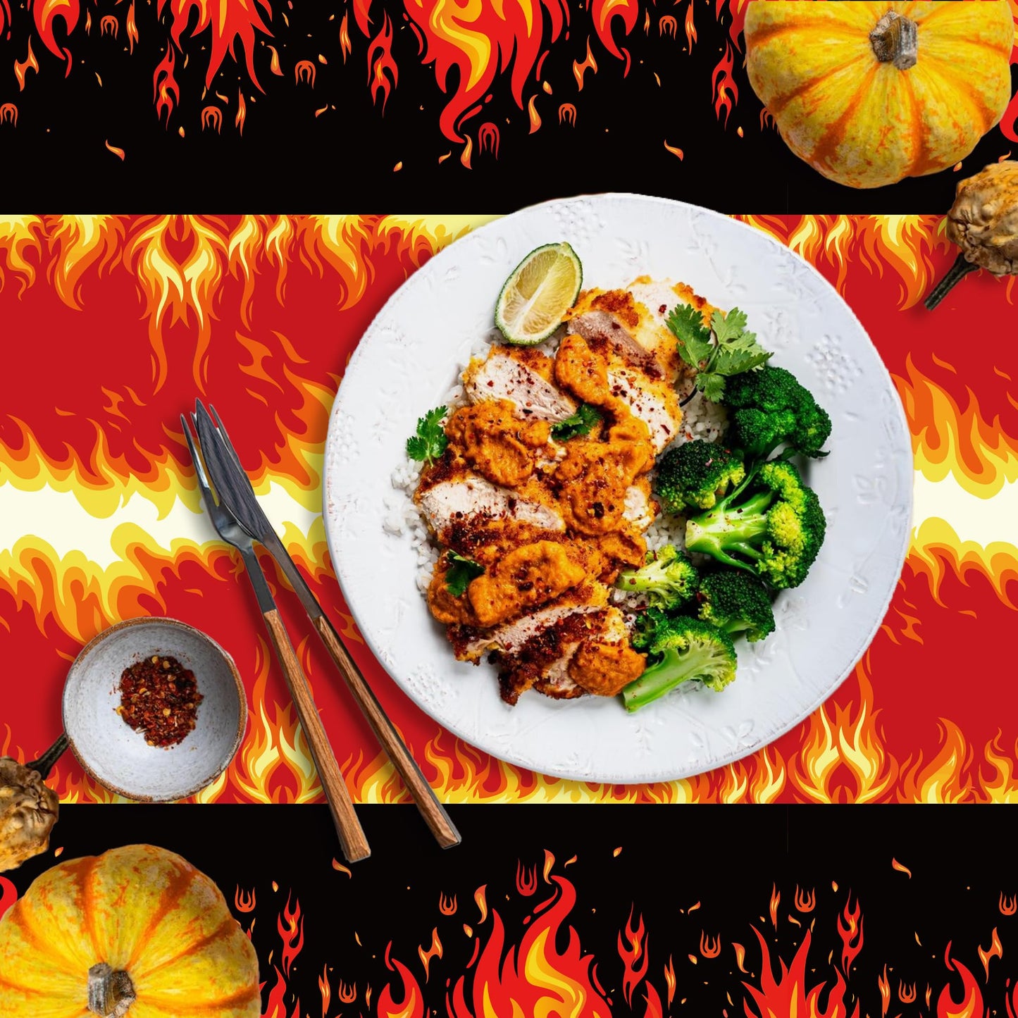 CC HOME 1Pc Fire Party Plastic Tablecloth 54 x 87 Inch Long Table Cover, Flame Party Tablecover for Fire Fighting Theme Kids Baby Shower Birthday Dinner Picnic Kitchen Event