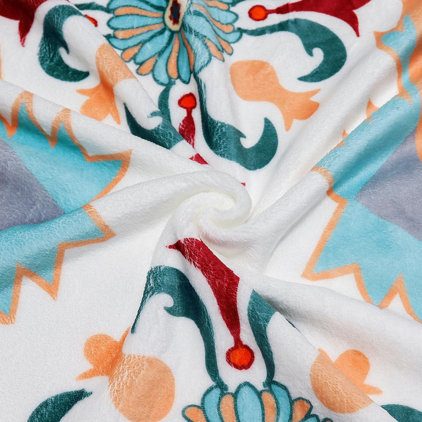 Boho Throw Blanket Bohemian Stripe Throw Ultra Soft Flannel Fleece Bed Blankets Cozy Fuzzy Plush Coach Cover Lightweight Vintage Geometrical Sectional Blanket for Sofa Bed 60" X 80"