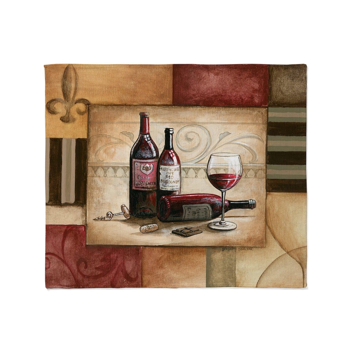 CafePress Wine and Chocolate 2 Throw Blanket Super Soft Fleece Plush Throw Blanket, 60"x50"