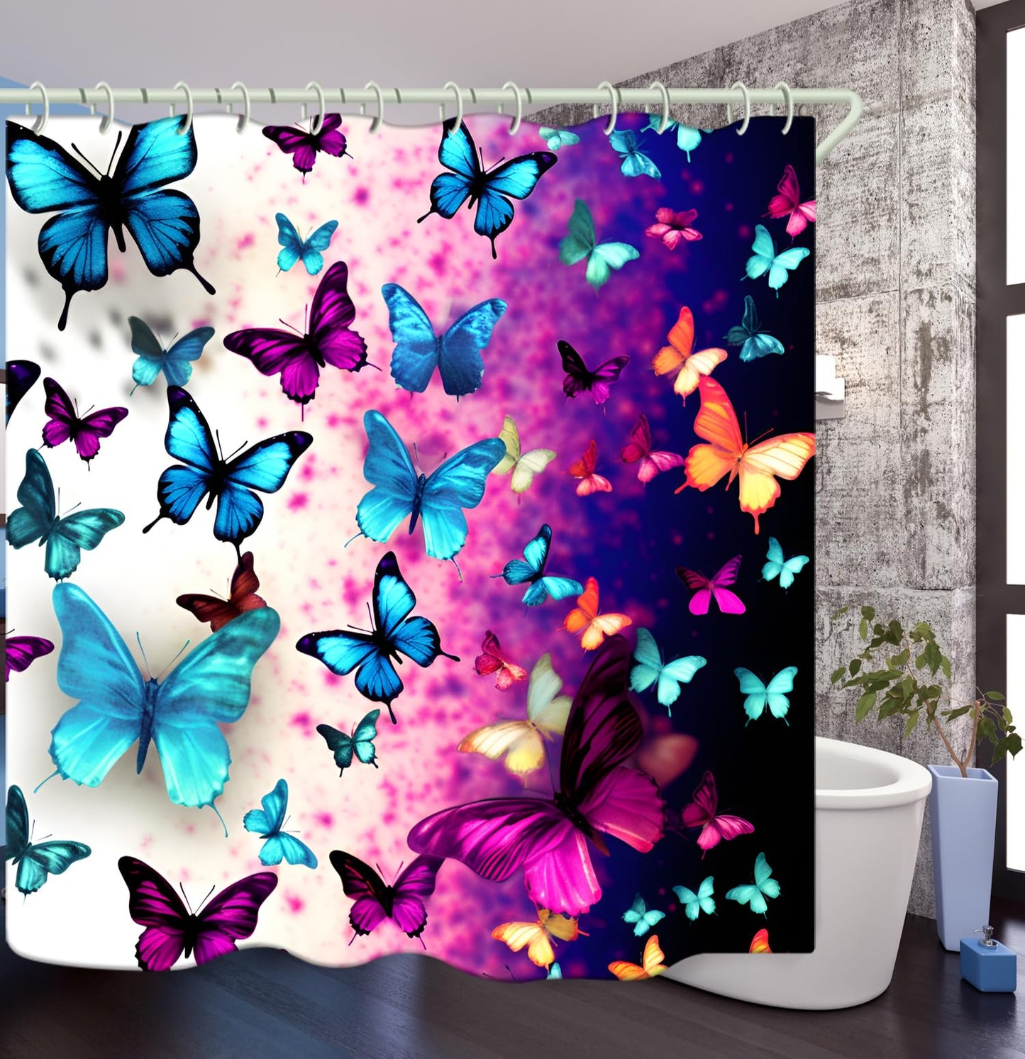 WODEJIAFANG Polyester Bath Blind Set Hooks & Liners in Bath Room Shower Curtains Sets for Bathroom Accessories,African Girls 3D Printed Beautiful Wide Fabric Toilet Curtain for Bathtub 72X72 inches