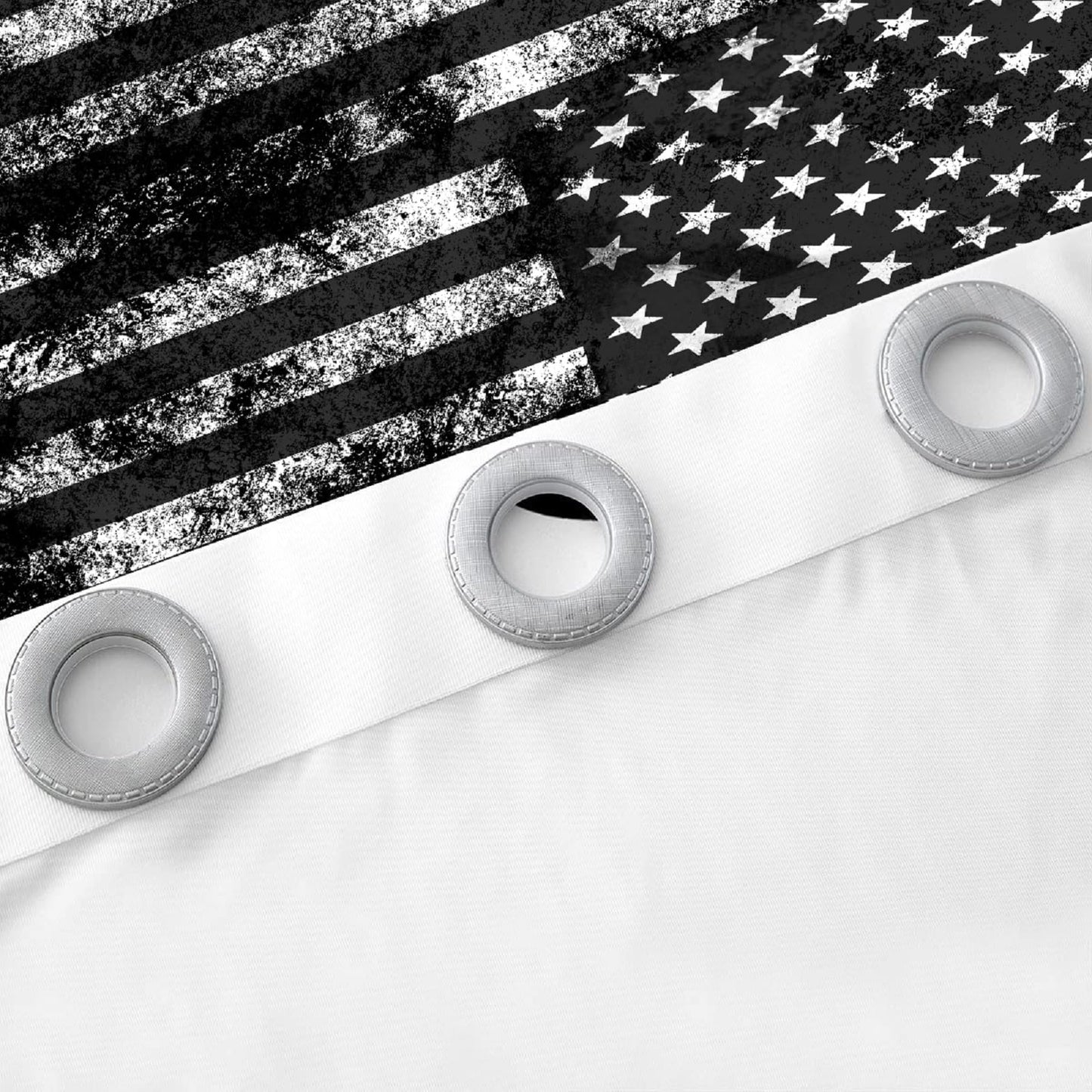 kxry Black and White USA American Flag Blackout Curtains for Bedroom Living Room US Stars Darkening Grommet Curtain 63 Inches Long Window Drapes Treatment Room Decor,2 Panels Set, 42''W x 63''L