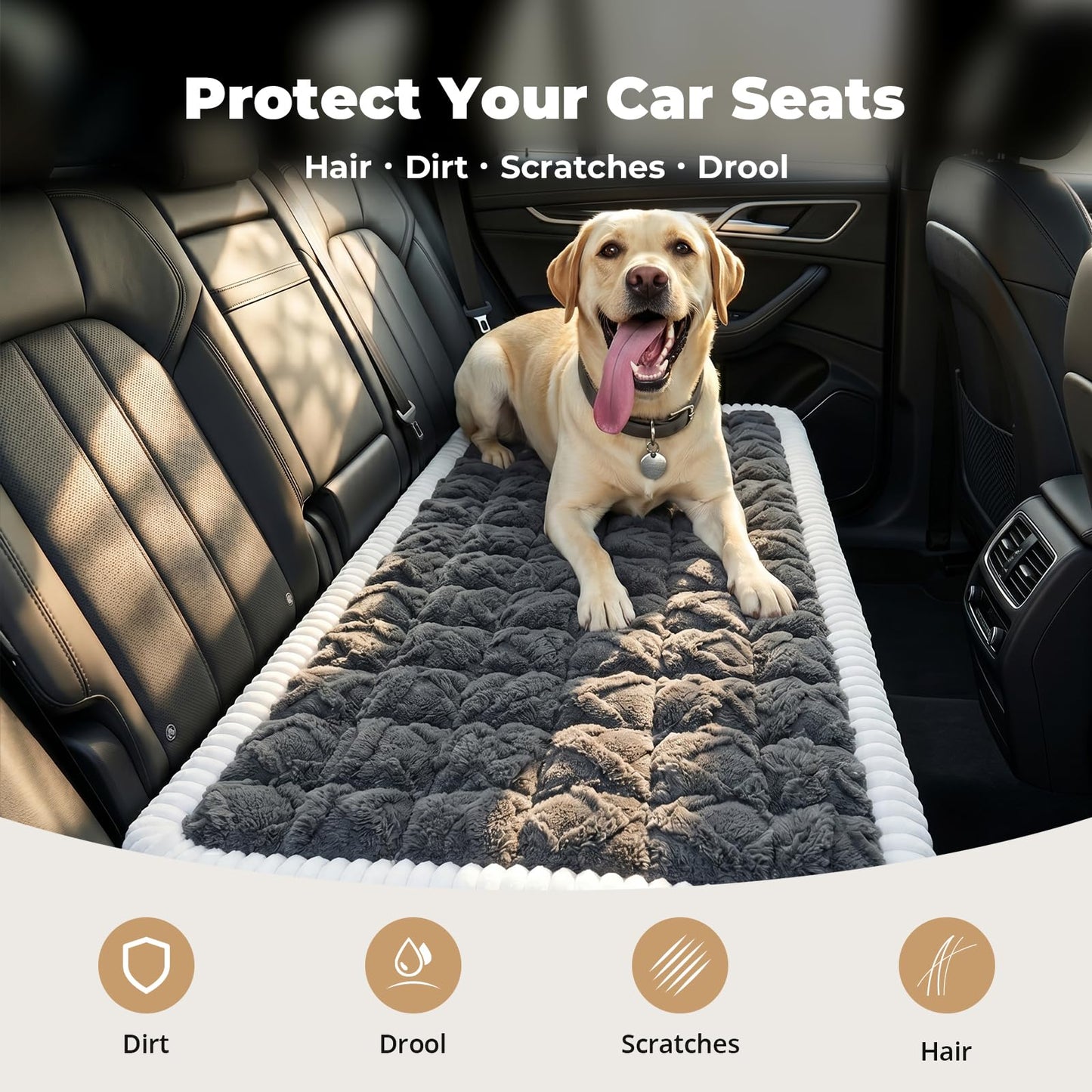 Avont Dog Bed for Car Back Seat, 2026 New Backseat Pet Bed Mat