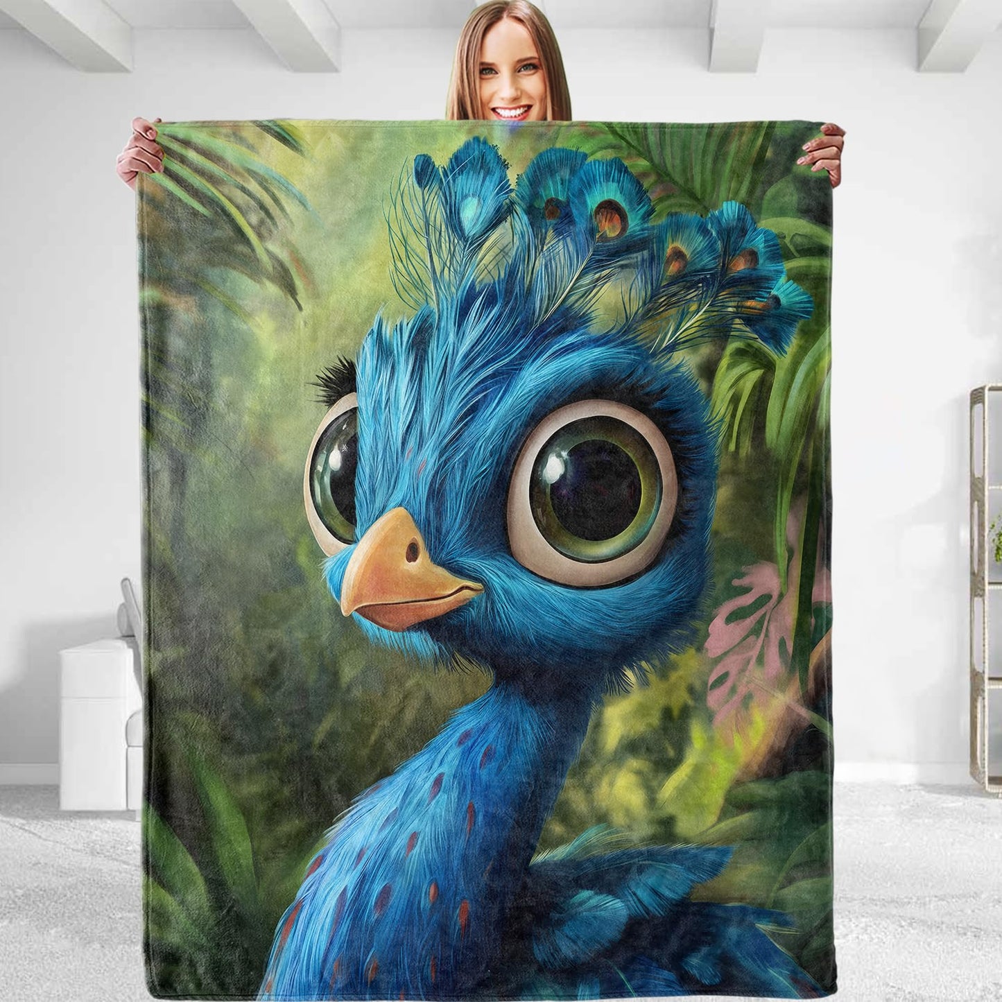 dhakalrlde Peacock Blanket - Plush, Soft, Comfy, Lightweight, Warm, Fuzzy, Cozy Flannel Throw Blanket Perfect for Couch, Travel, Bed, Office, Outdoor - 50in×60in(color31)