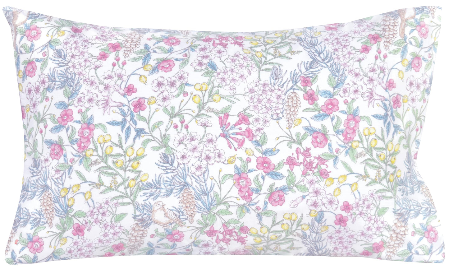 Scientific Sleep Vine Flower Plants Leaves Wild Fruit Bird Vintage Floral 100% Cotton Bed Sheet Set Kids Girls Teen, Flat Sheet & Fitted Sheet & Pillowcase Bedding Set (Botanic Garden, Twin)