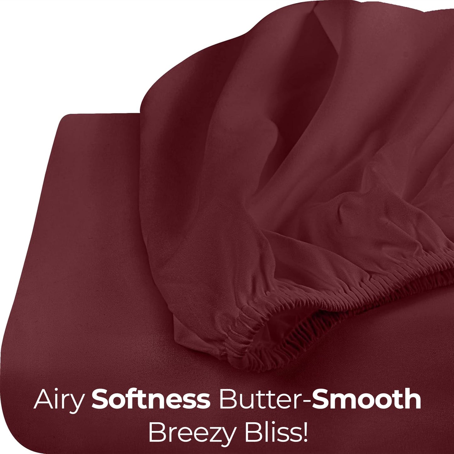 Utopia Bedding Full Fitted Sheet - Bottom Sheet - Deep Pocket - Soft Microfiber - Shrinkage and Fade Resistant - Easy Care -1 Fitted Sheet Only (Red Burgundy)