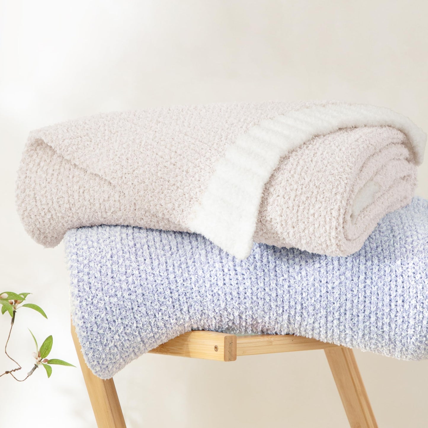 Whale Flotilla Knit Throw Blanket, Ultra Soft Warm Reversible Cozy Decorative Blankets for Couch Sofa and Bed, 50x60 Inch, Camel