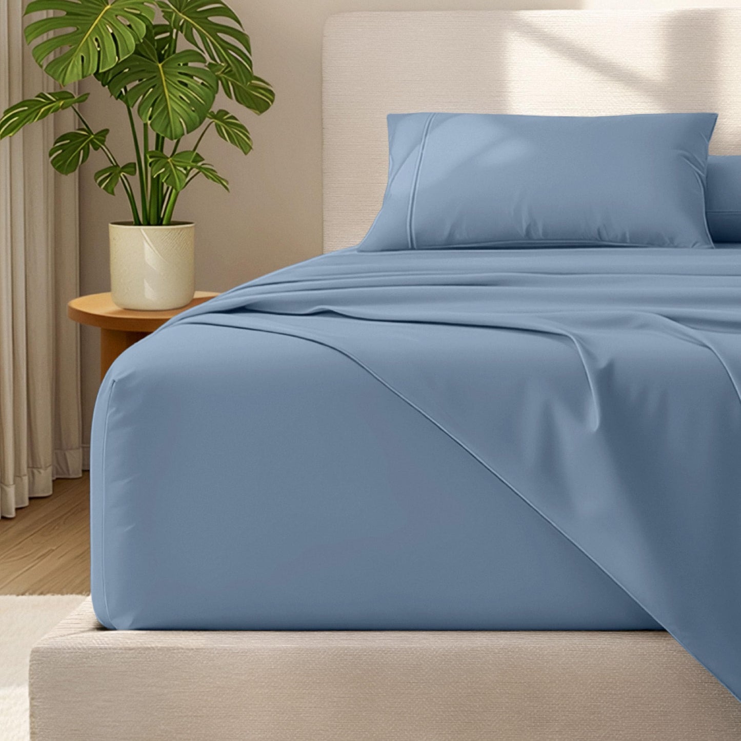 Bare Home Twin XL Sheet Set - 22'' Deep Pockets - Luxury 1800 Ultra-Soft Microfiber - Double Brushed - Easy Fit - 3 Piece Set - Bedding Sheets & Pillowcases (Twin XL, Coronet Blue)
