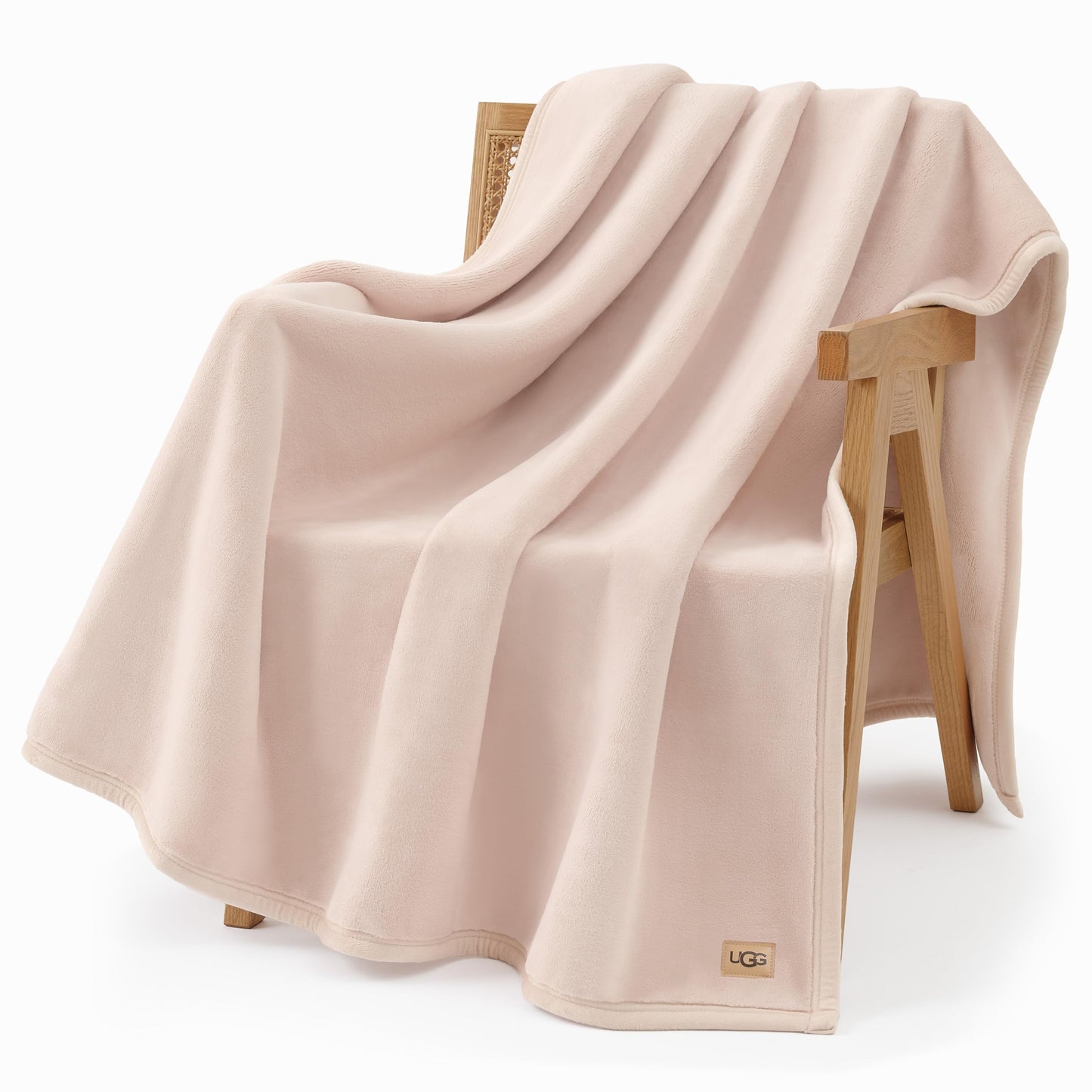 UGG Coco Plush Fleece Throw Blanket – Soft & Cozy Blanket for Couch, Bed & Sofa, Perfect for Home Decor, House Warming Gifts or Luxurious Birthday Gifts for Women, 50" x 70", Pink Himalayan Salt