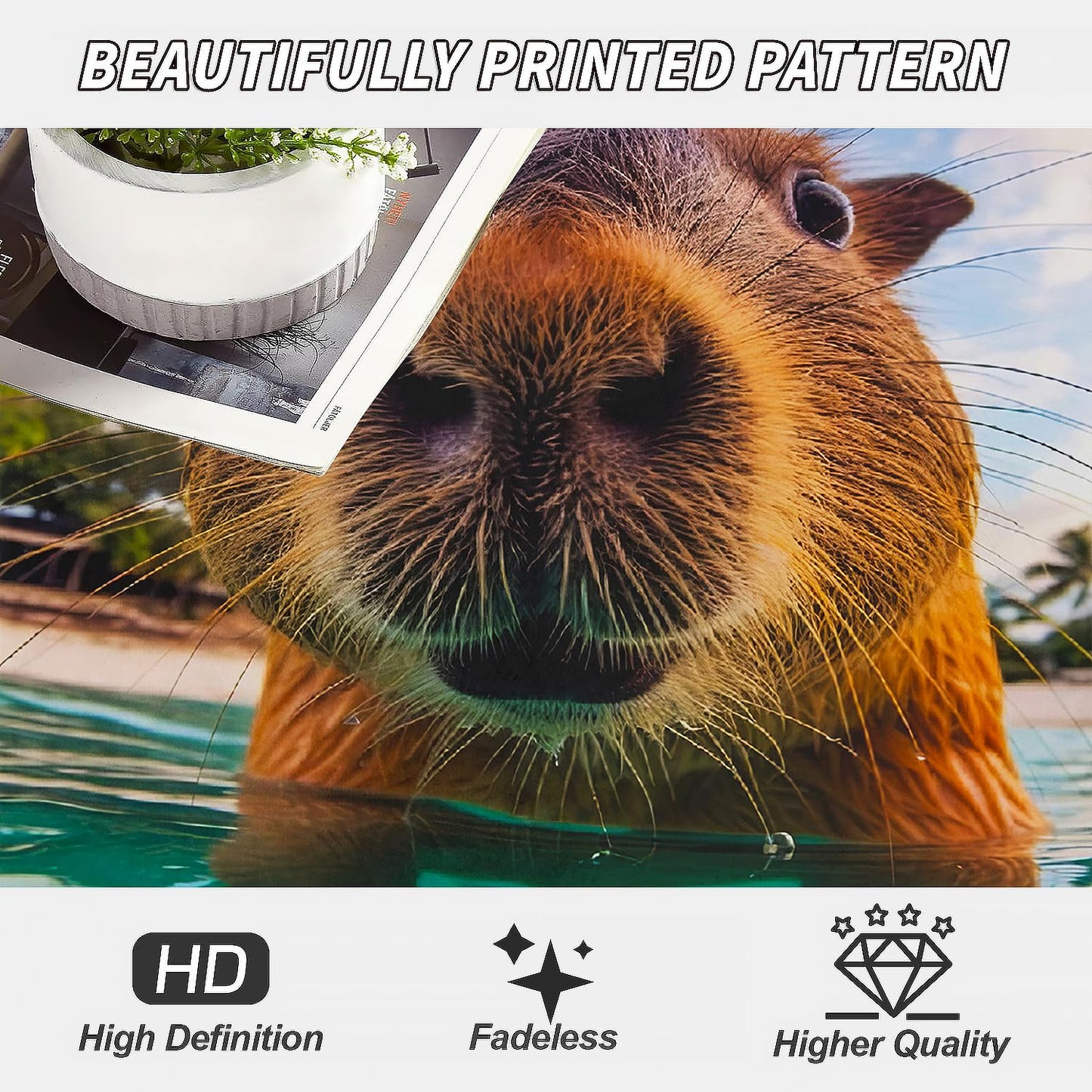 YISUMEI Capybara Gifts Throw Blanket, 50"x60", Funny Swimming Capybara Cozy Blanket for Women, Kids and Teens, Ultra Soft Plush Fleece Flannel Blanket for Couch & Bed, Room Decor
