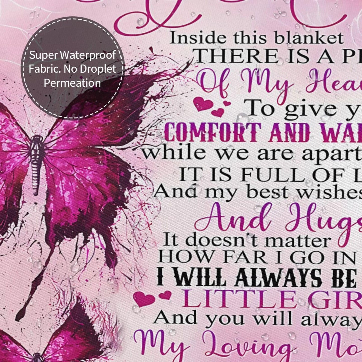 noasqll You Will Always Be My Loving Mother to My Mom Shower Curtain 60 X 72 Inch Waterproof Shower Curtain Set Bathroom Curtain Decor with 12 Hooks