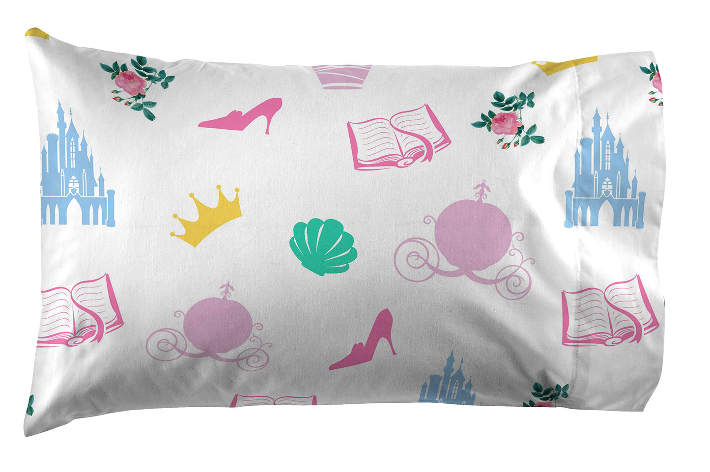 Jay Franco Disney Princess Sassy 4 Piece Twin Bed Set - Includes Comforter & Sheet Set - Super Soft Fade Resistant Polyester - (Official Disney Product)