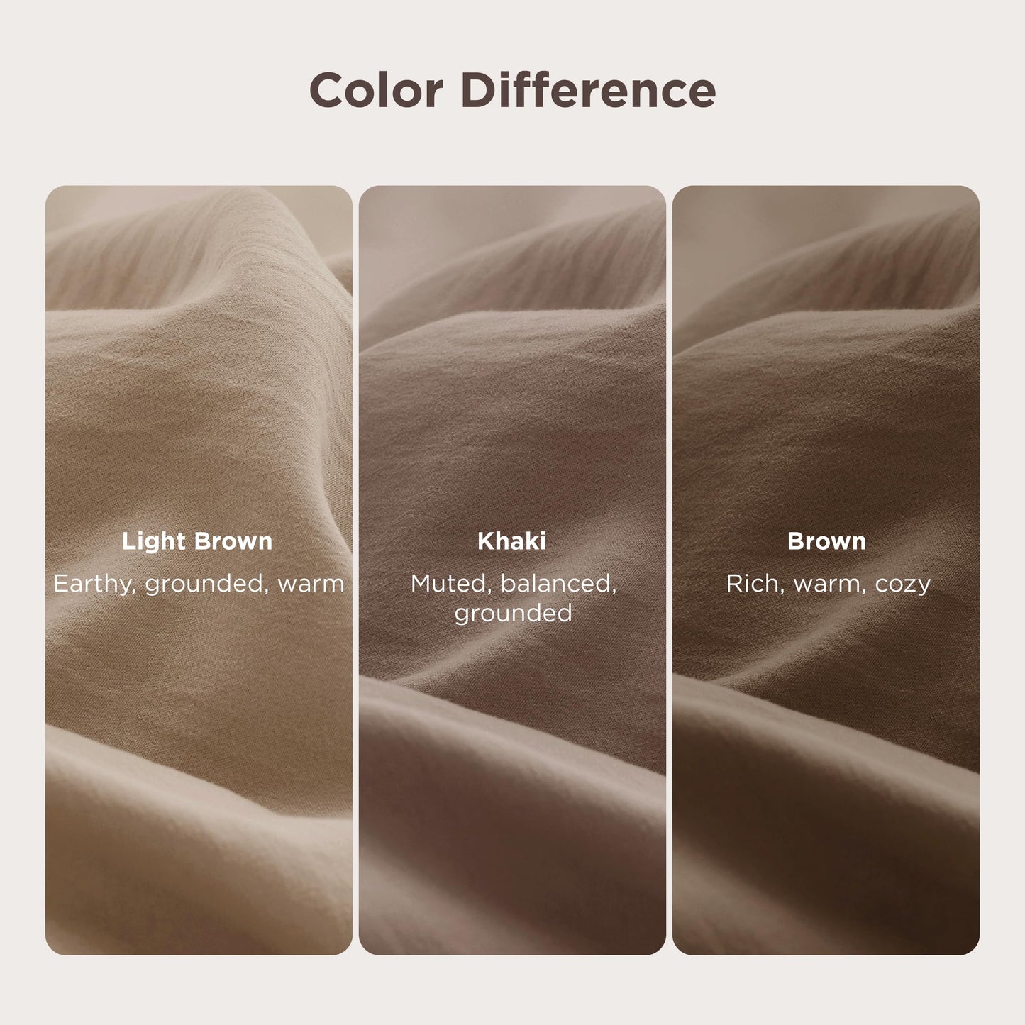 Bedsure Brown Duvet Cover Queen Size - 3 Pieces Prewashed Cotton-Like Polyester Extra Soft Bedding Set, Includes 1 Duvet Cover 90x90 Inches with Zipper Closure & 2 Pillow Shams, No Comforter