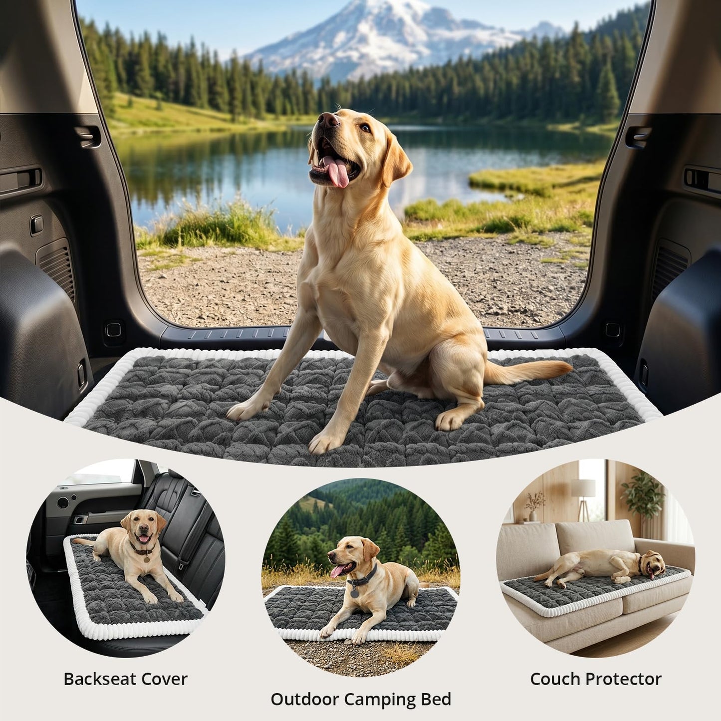 Avont Dog Bed for Car Back Seat, 2026 New Backseat Pet Bed Mat