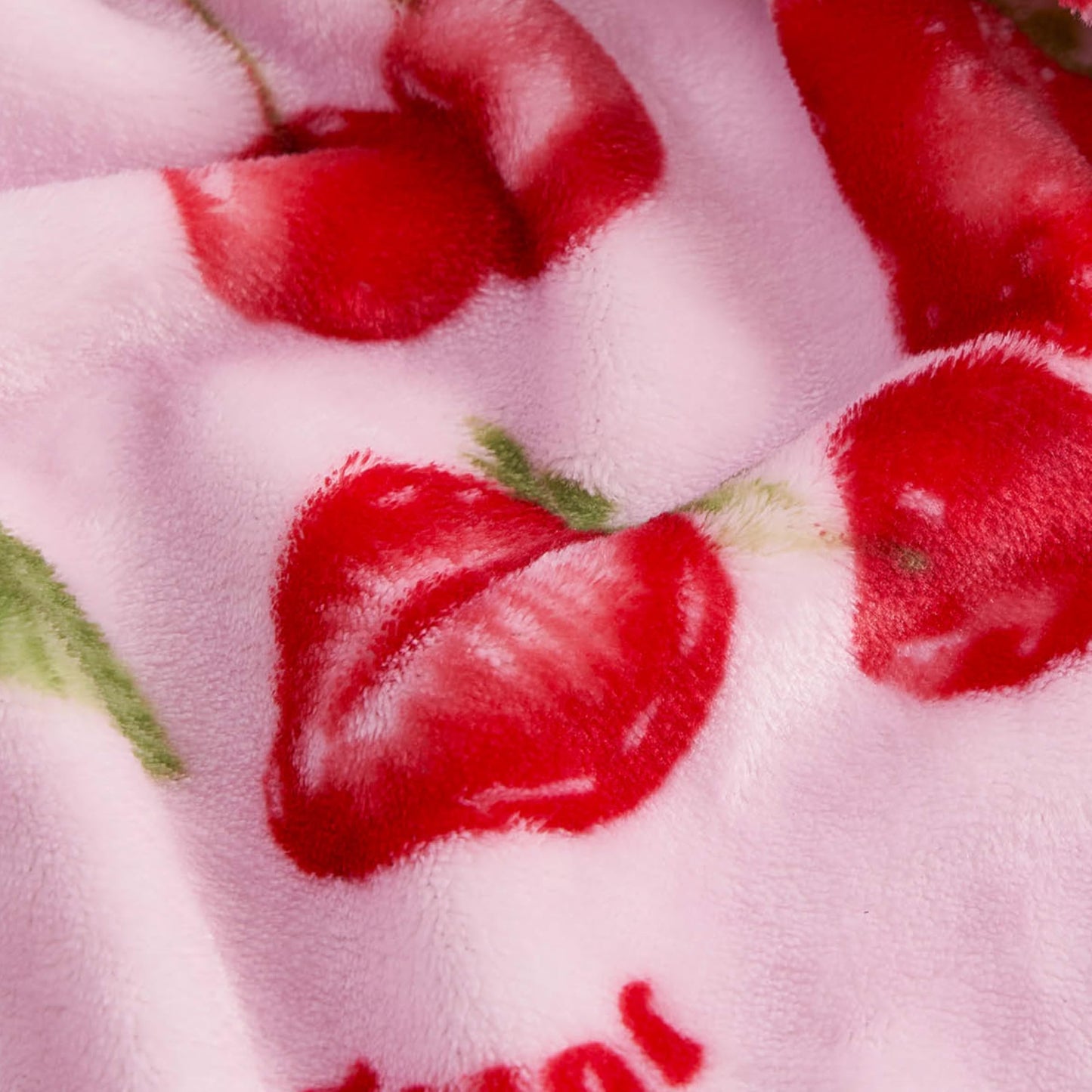 Juicy Couture Berry Happy 50" x 70" Plush Throw Blanket, Pink - Decorative Blankets for Sofas, Throws for Chairs, and Beds