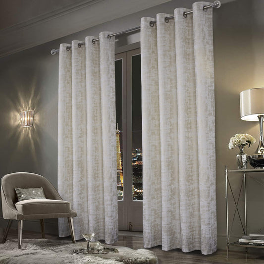 always4u 100% Blackout Soft Velvet Curtains for Bedroom Living Room Thermal Energy Saving 84 Inches Long Luxury Gold Foil Print Drapes 2 Panels White