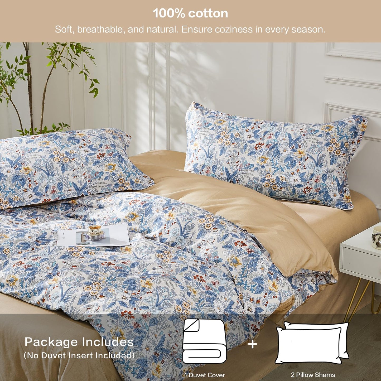 SAPHREAS Full Boho Duvet Cover Green Paisley Bedding Set with 8 Corner Ties and 2 Pillow Shams100% Cotton Reversible Duvet Cover Set with Zipper Closure