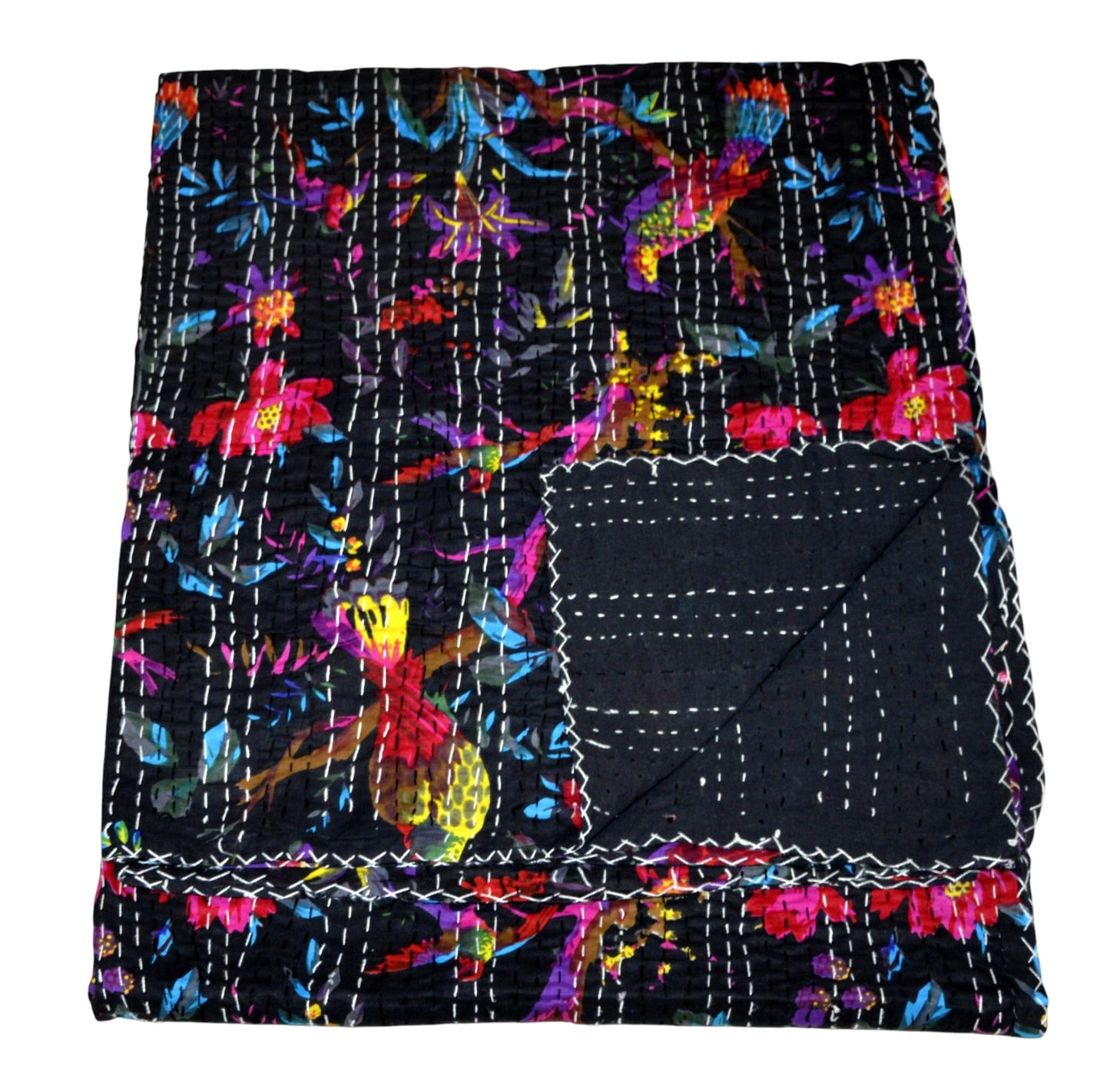 Arprani Boho Quilts Queen Size Cotton Quilt Blanket Throw Bedding Set Indian Blanket Vintage Kantha Quilt Reversible gudari Jaipuri bedsheets